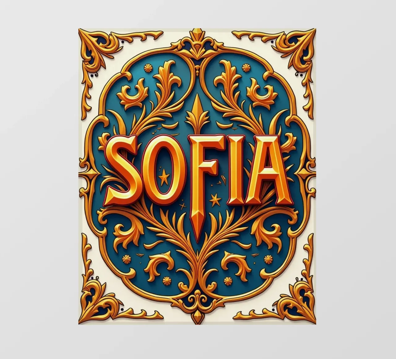 SOFIA pvc cover by CASTILO Namengalerie