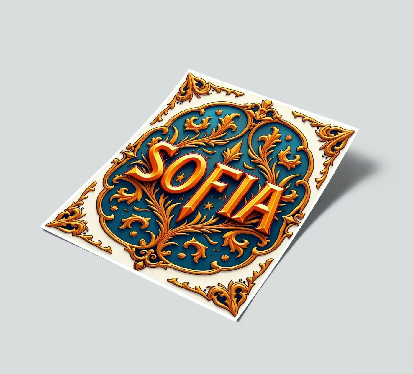 SOFIA sticker sheet by CASTILO Namengalerie