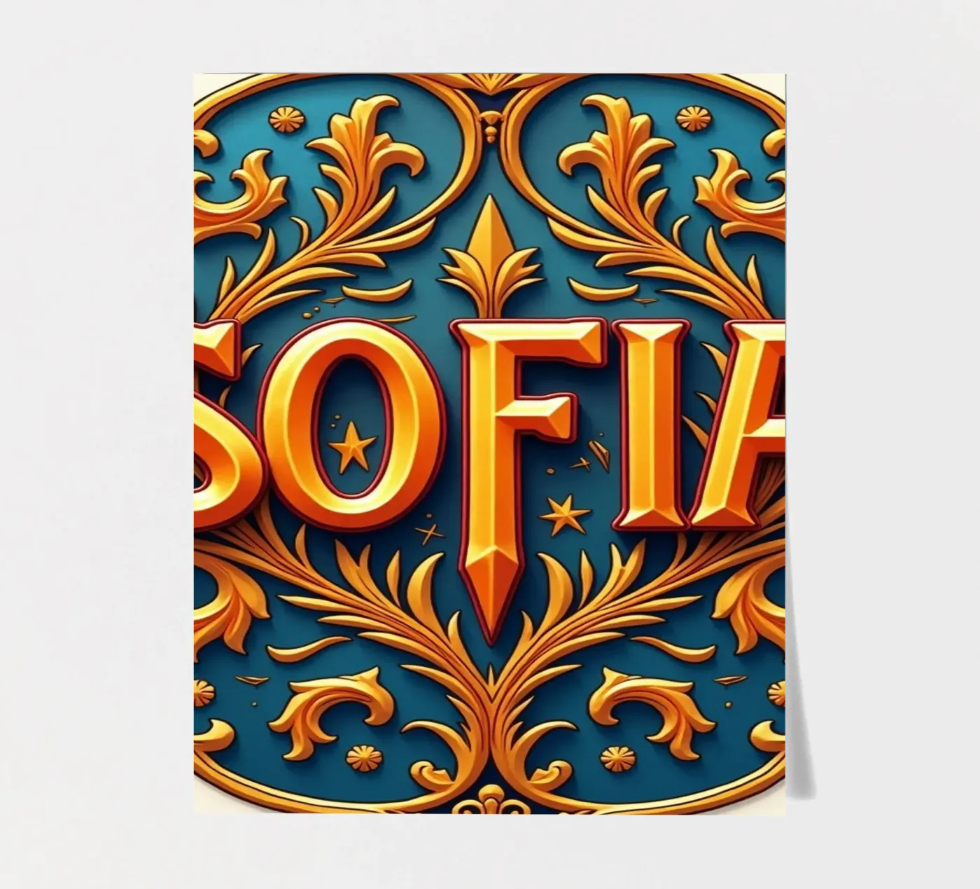 SOFIA planche autocollant de CASTILO Namengalerie