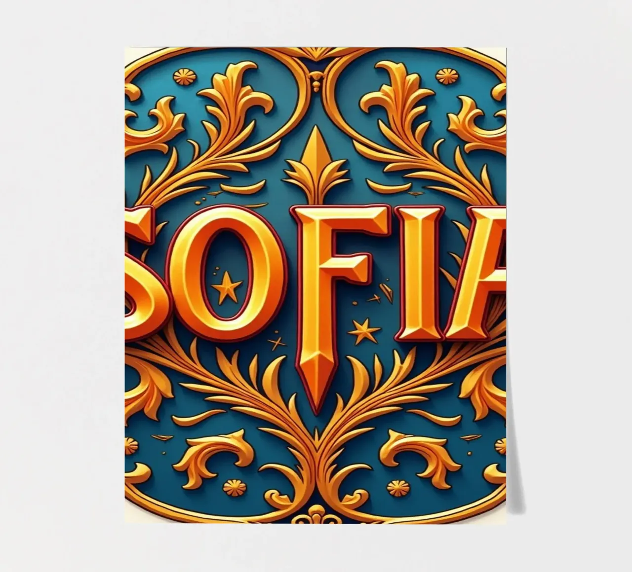 SOFIA planche autocollant de CASTILO Namengalerie