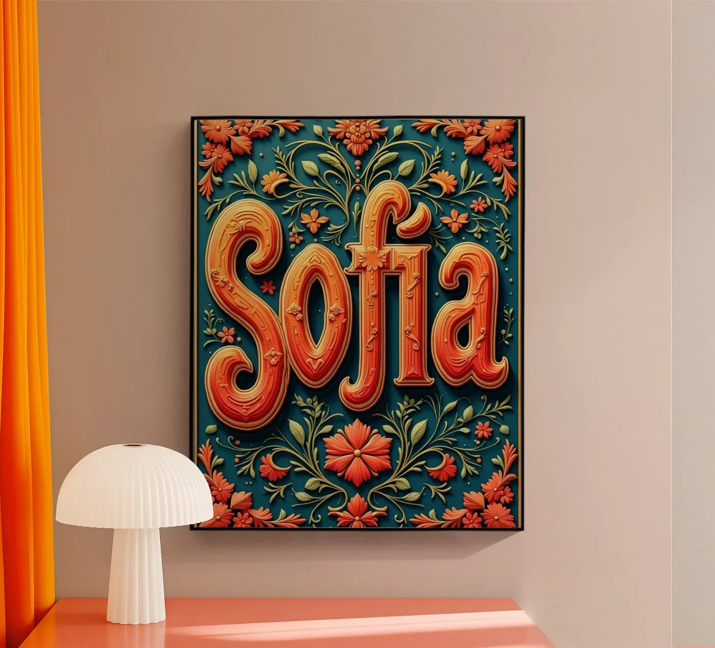 Sofia acryl van CASTILO Namengalerie