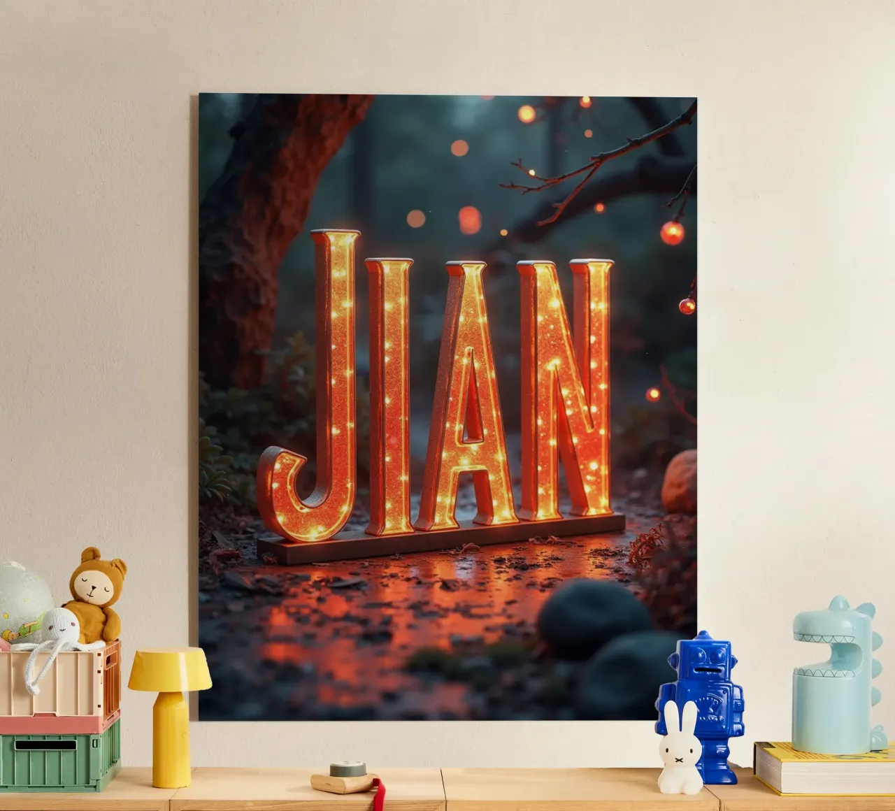 JIAN acrylic glass by CASTILO Namengalerie
