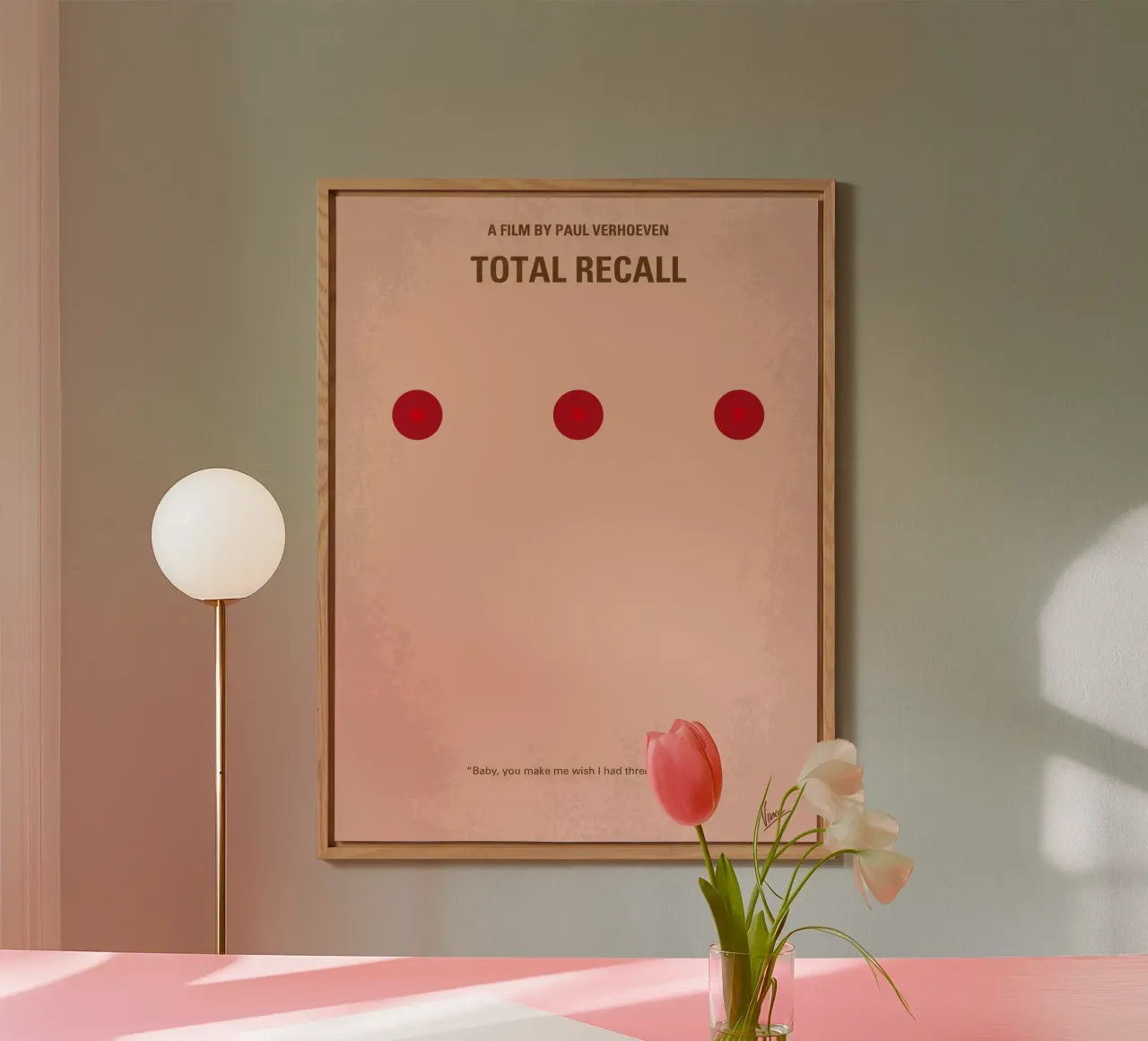 No097 My Total Recall minimal movie poster alluminio dibond da Chungkong