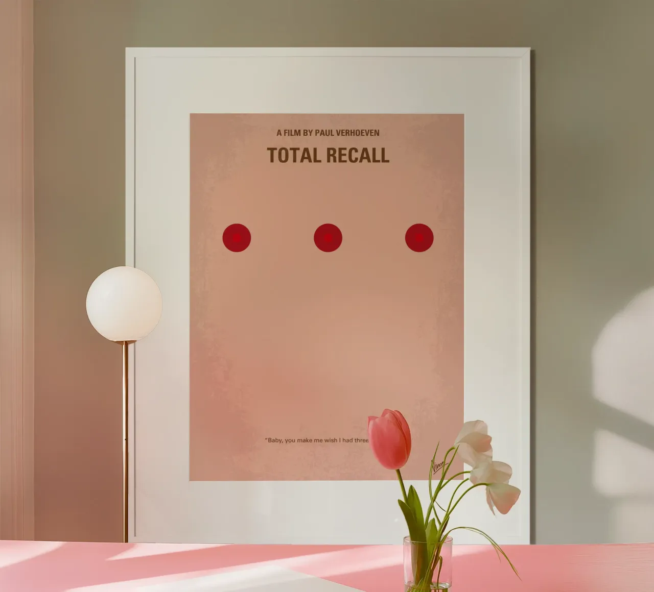 No097 My Total Recall minimal movie poster poster con telaio in legno da Chungkong