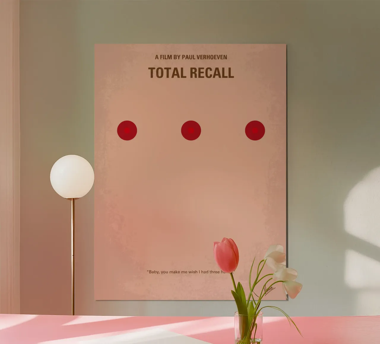 No097 My Total Recall minimal movie poster poster con telaio in legno da Chungkong