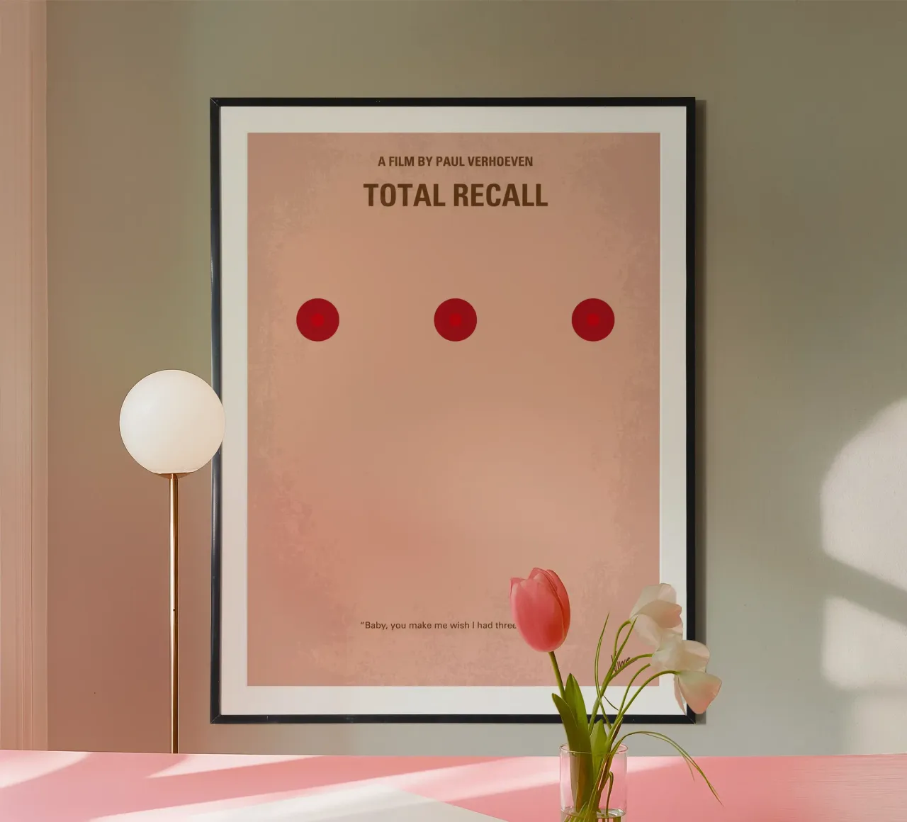 No097 My Total Recall minimal movie poster poster con telaio in legno da Chungkong