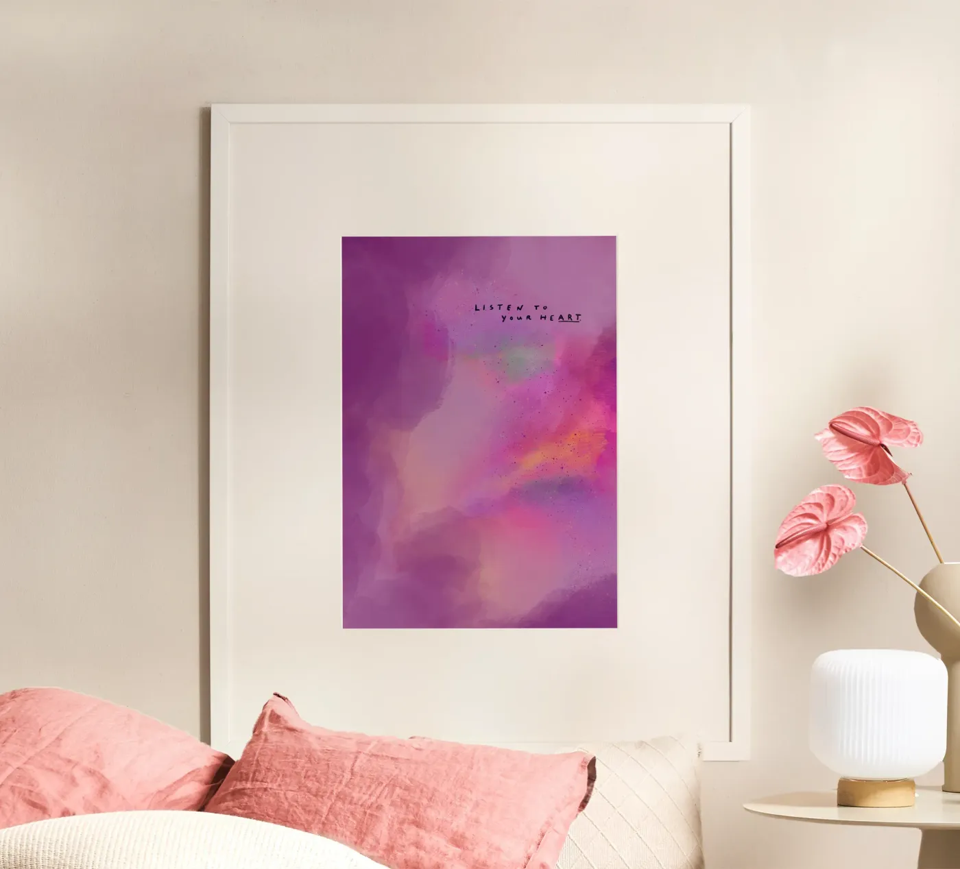 Abstract Art - Listen to your heART poster de Illustration Raissa Oltmanns