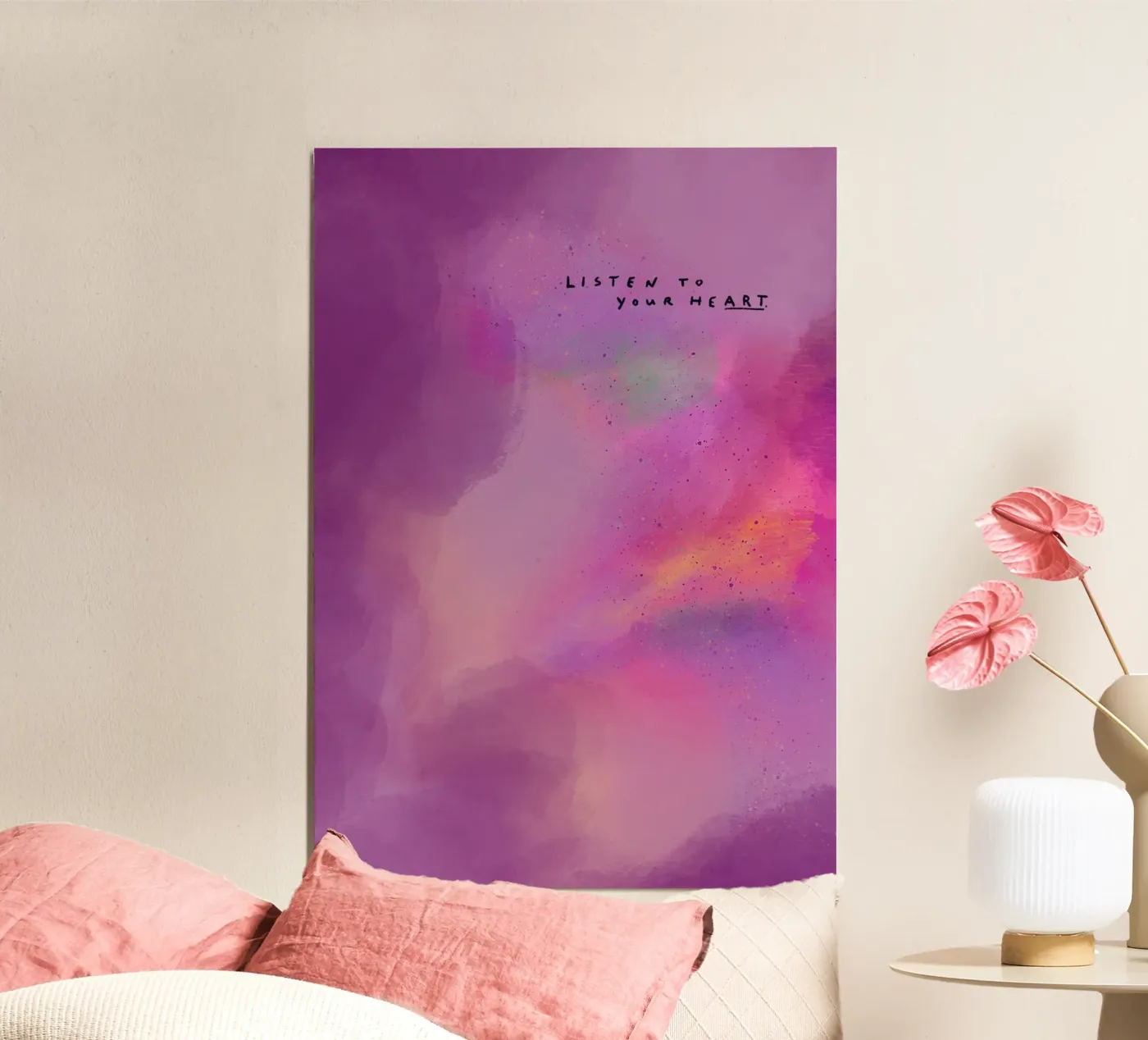 Abstract Art - Listen to your heART poster de Illustration Raissa Oltmanns