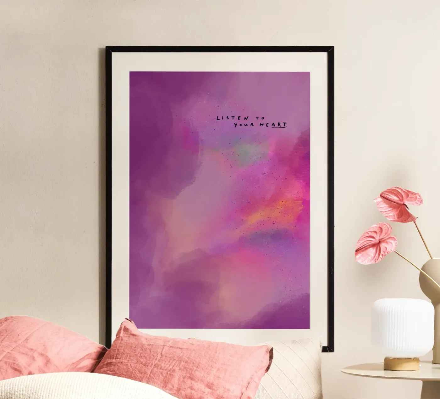 Abstract Art - Listen to your heART poster de Illustration Raissa Oltmanns