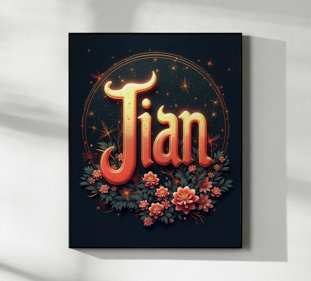 JIAN acrylic glass by CASTILO Namengalerie