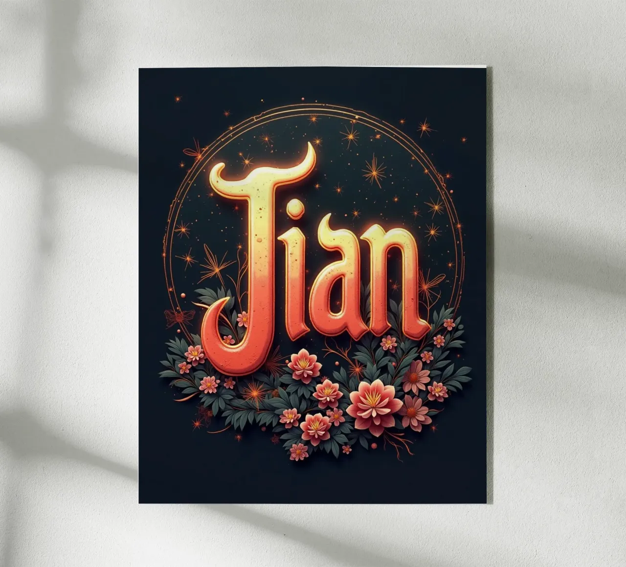 JIAN acrylic glass by CASTILO Namengalerie