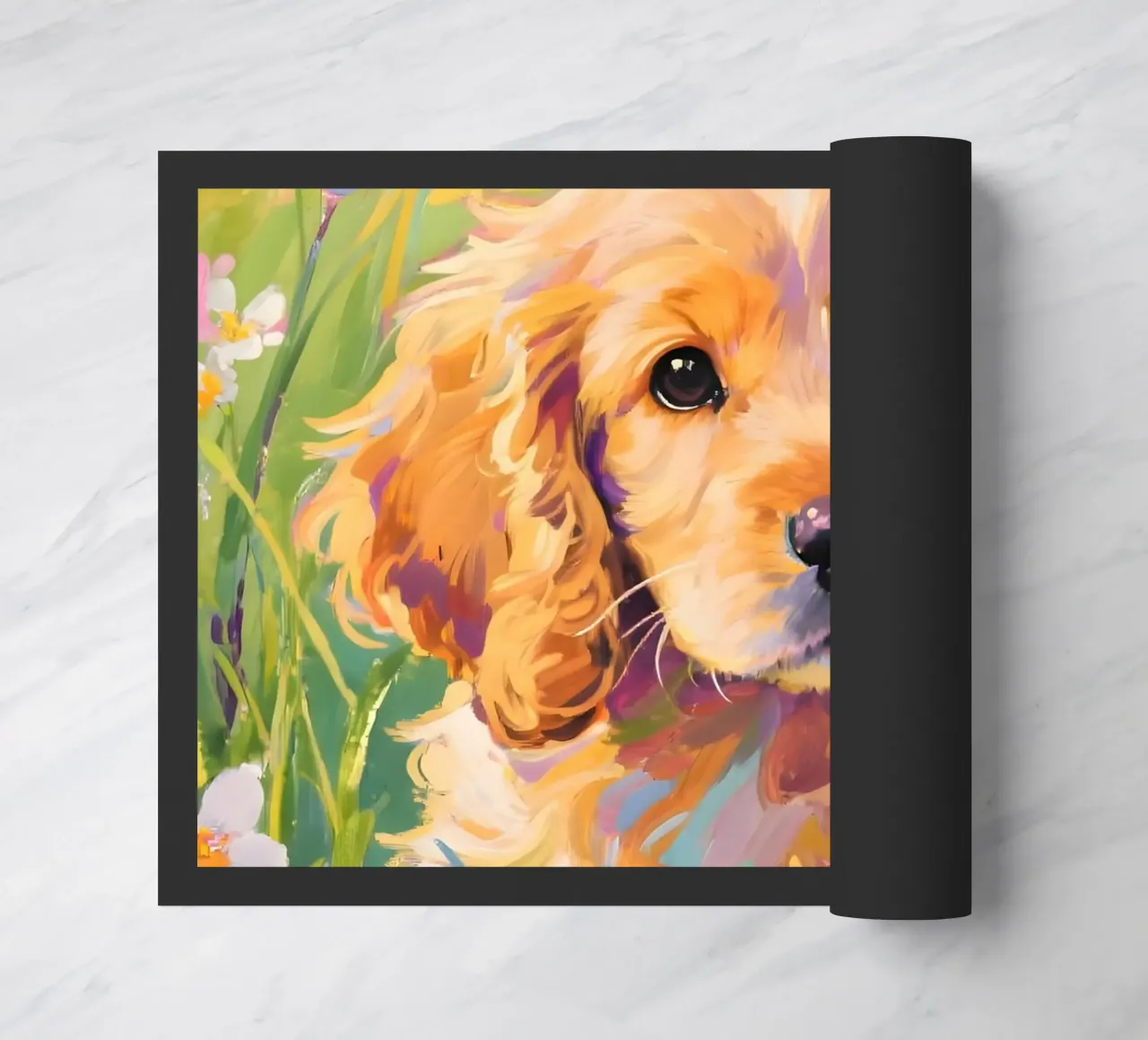 🐾 Cocker Spaniel (biondo)🌷Springtime Snouts zerbino da Trinkets pAIntings