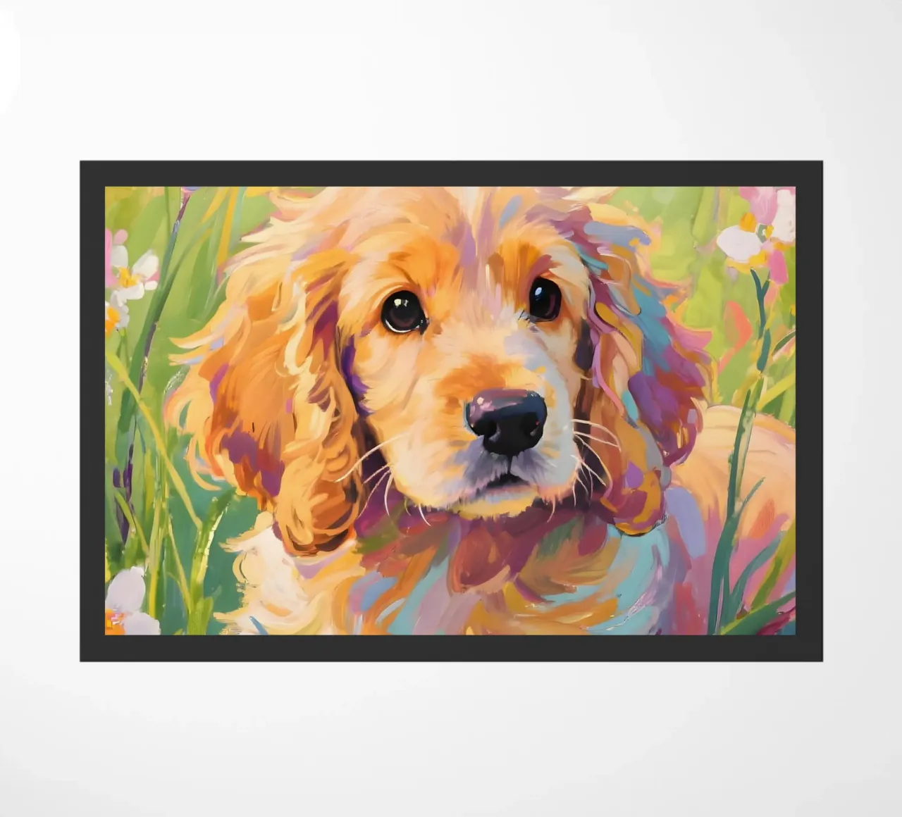 🐾 Cocker Spaniel (biondo)🌷Springtime Snouts zerbino da Trinkets pAIntings