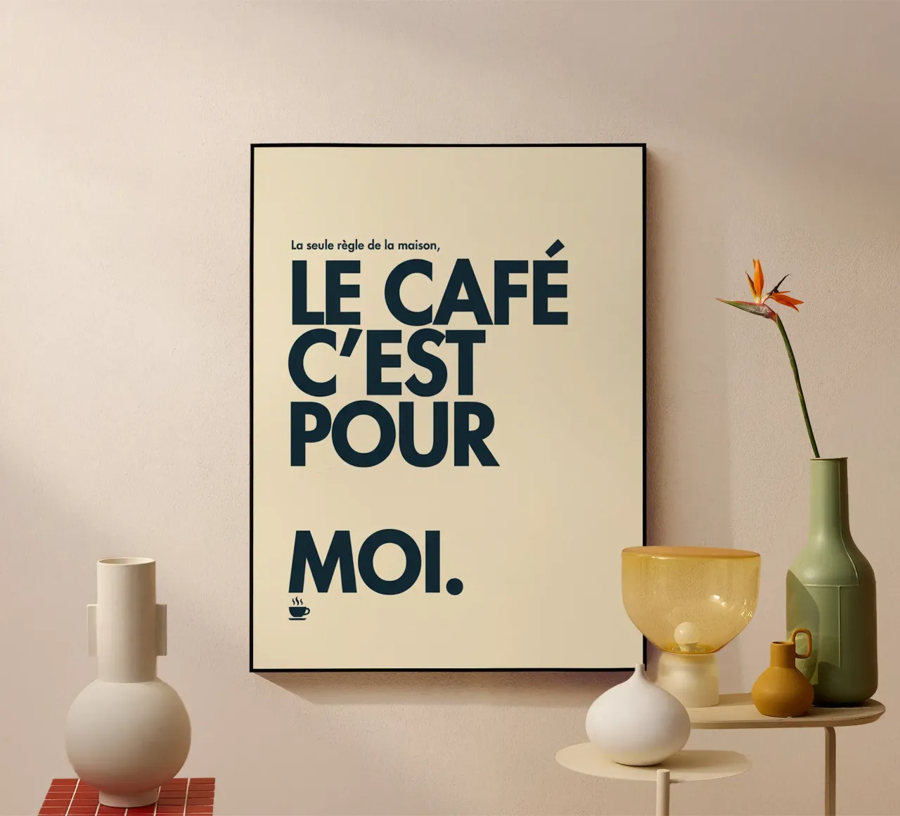 Il caffè è per me. plexiglass da The Poster Wordshop