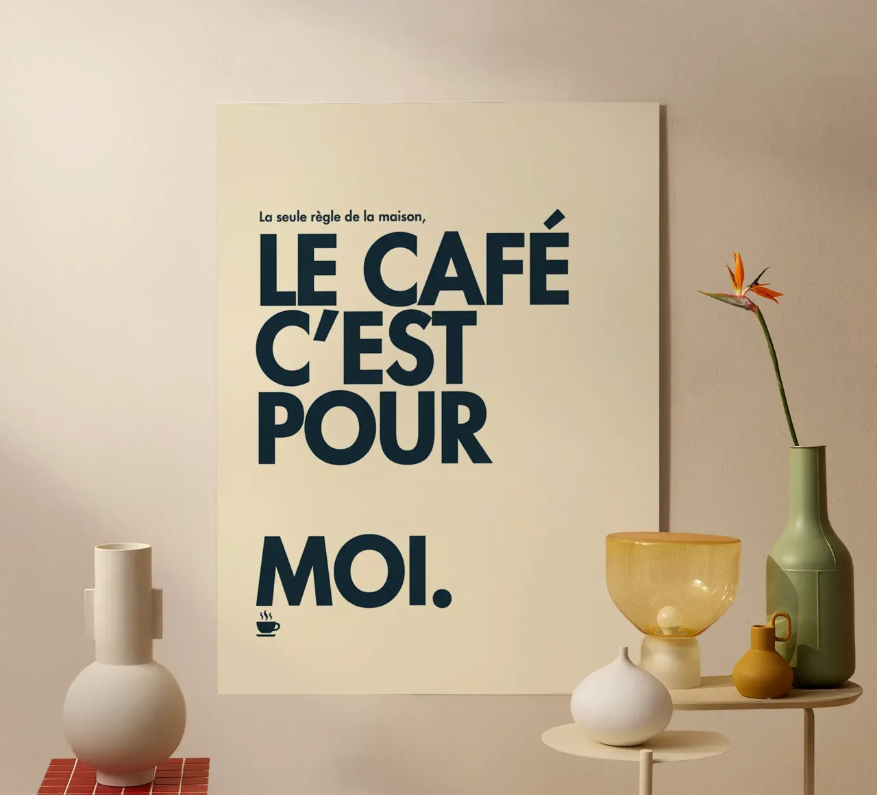 Il caffè è per me. plexiglass da The Poster Wordshop