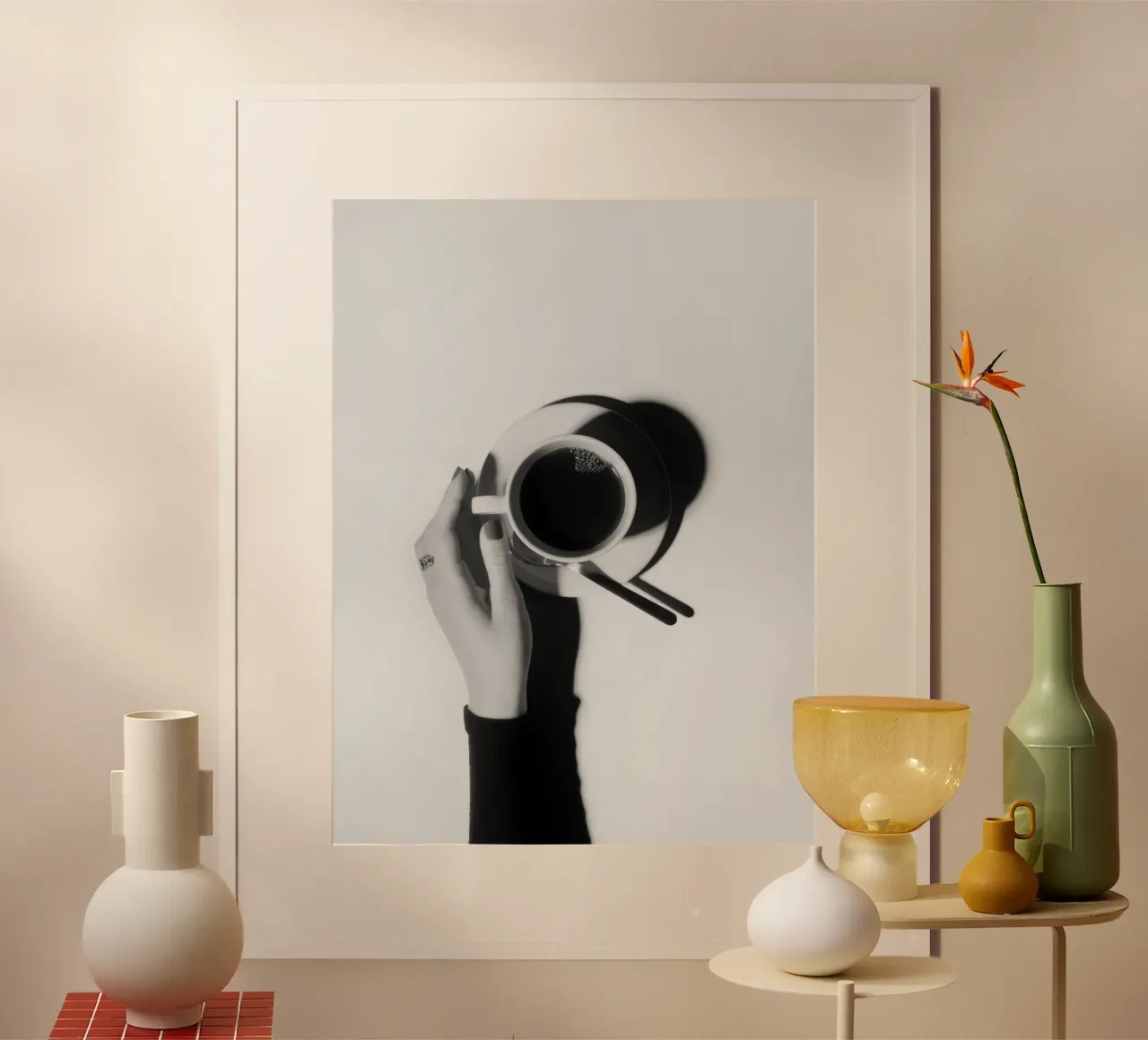 Caffè bianco e nero poster da memory in photograph