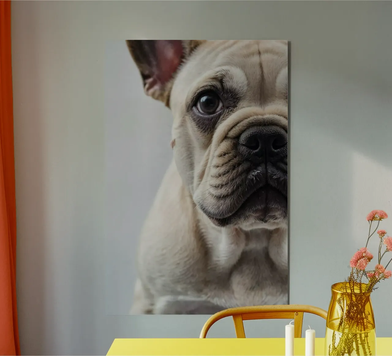 Nahaufnahme eines French Bulldog Welpen | Werk 11 | Limited Forex-Platte von Paws & Portraits