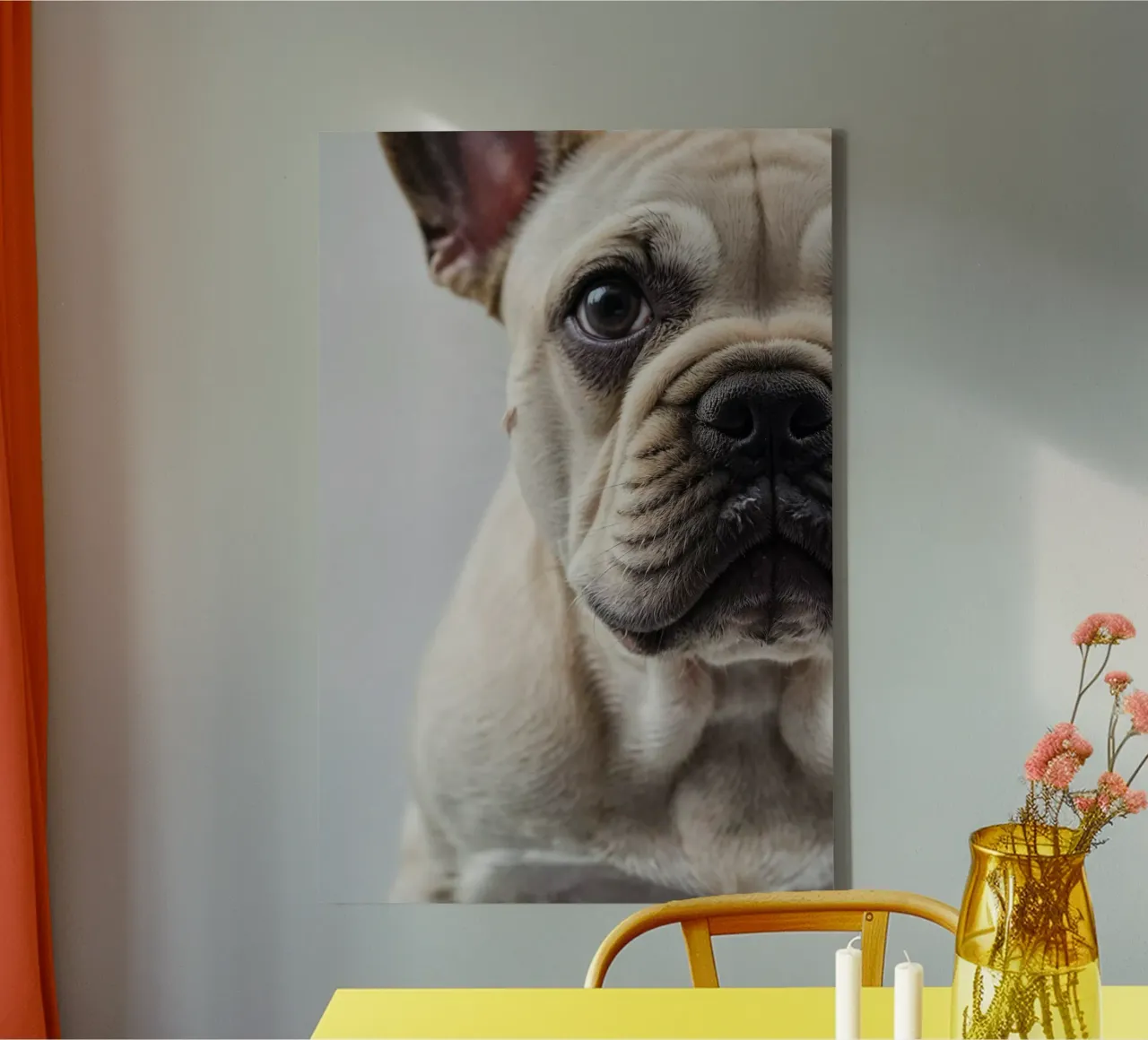 Gros plan sur un chiot French Bulldog | Usine 11 | Limited toile de Paws & Portraits