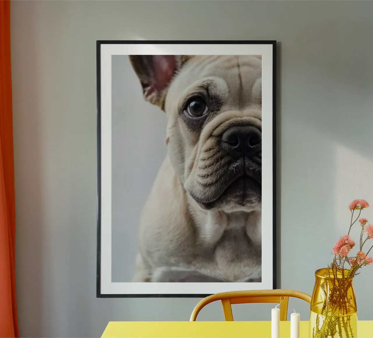 Primer plano de un cachorro de Bulldog Francés | Obra 11 | Limited poster de Paws & Portraits
