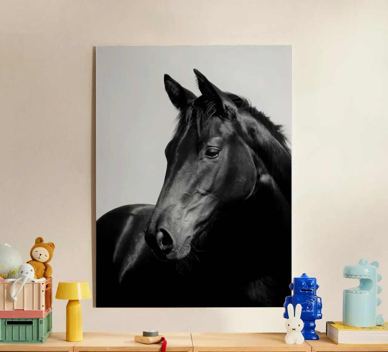 Stallone nero plexiglass da memory in photograph