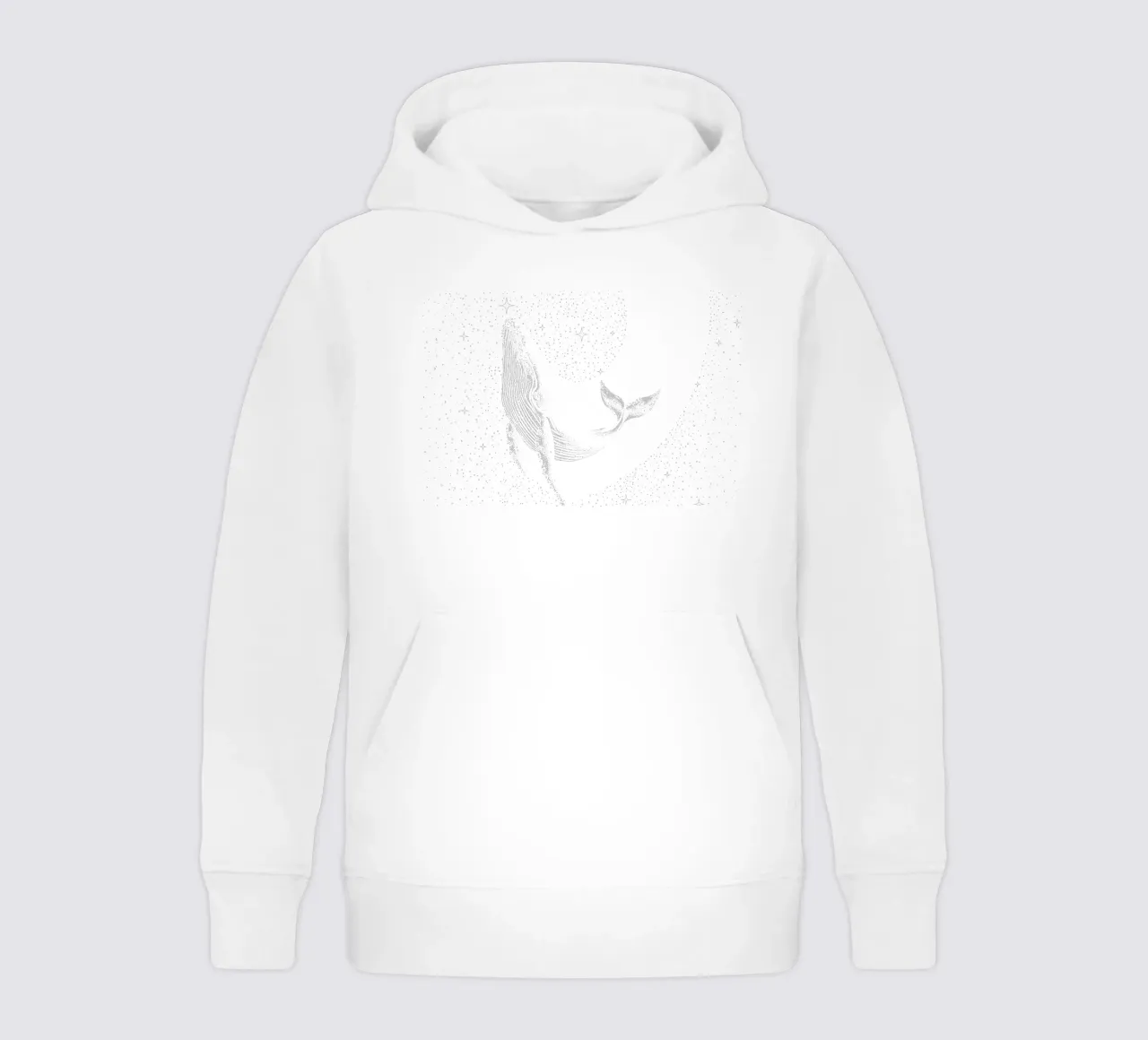 starry whale kids hoodie by aliriza cakir