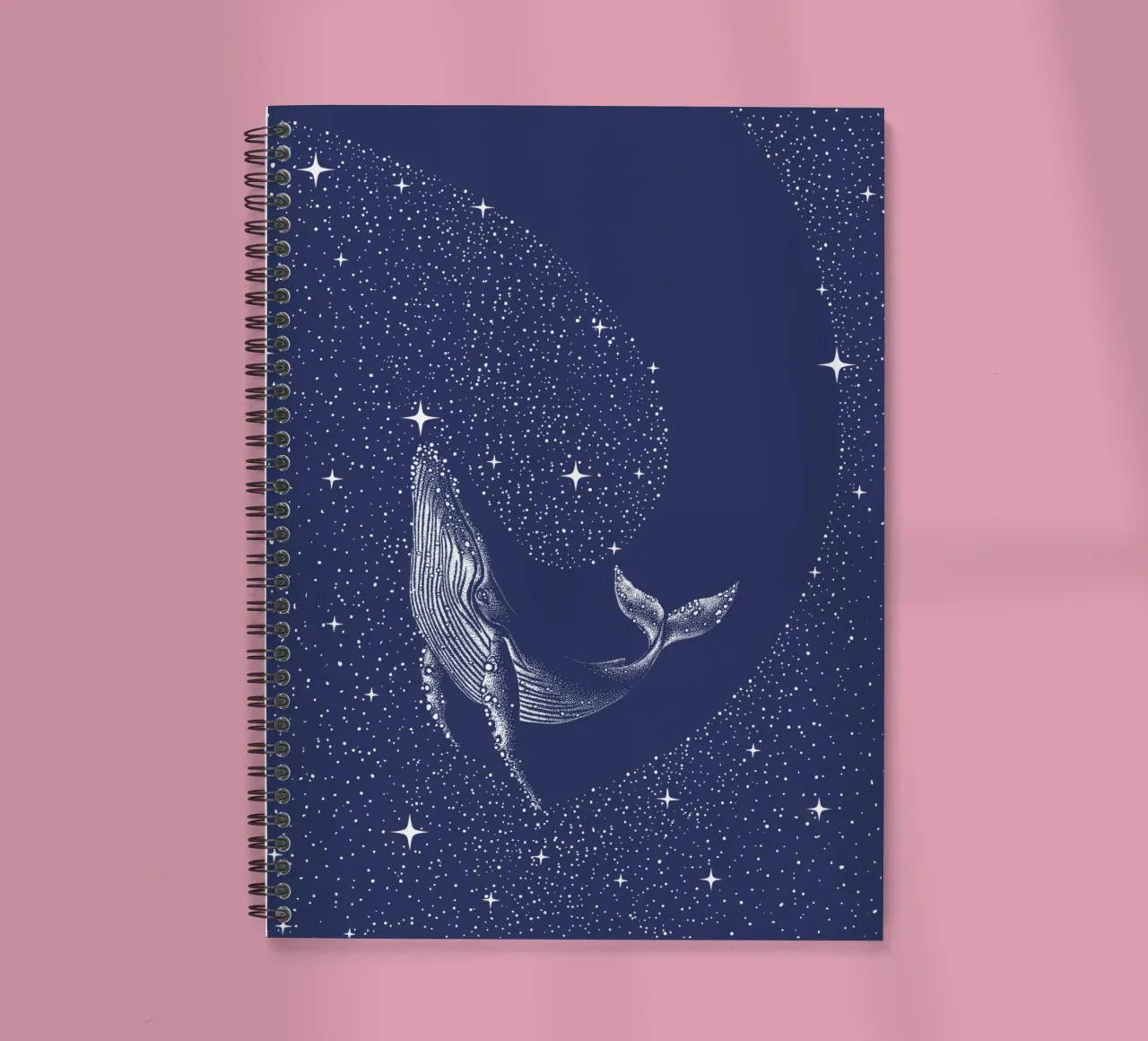 starry whale spiral notebook by aliriza cakir