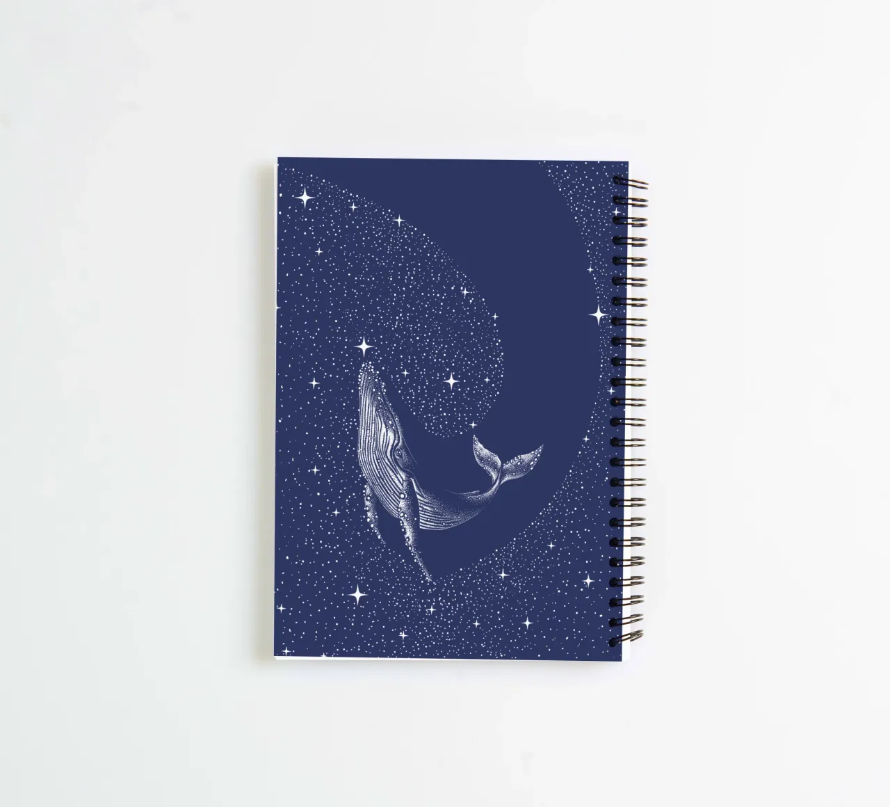 starry whale spiral notebook by aliriza cakir