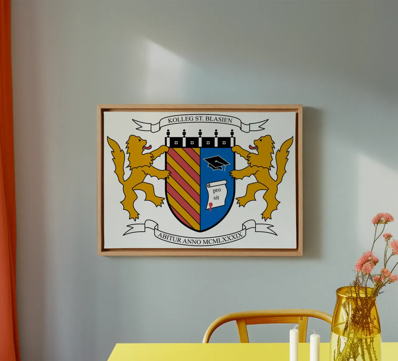 Abilogo (Original) canvas met Baklijst van Kolleg St. Blasien