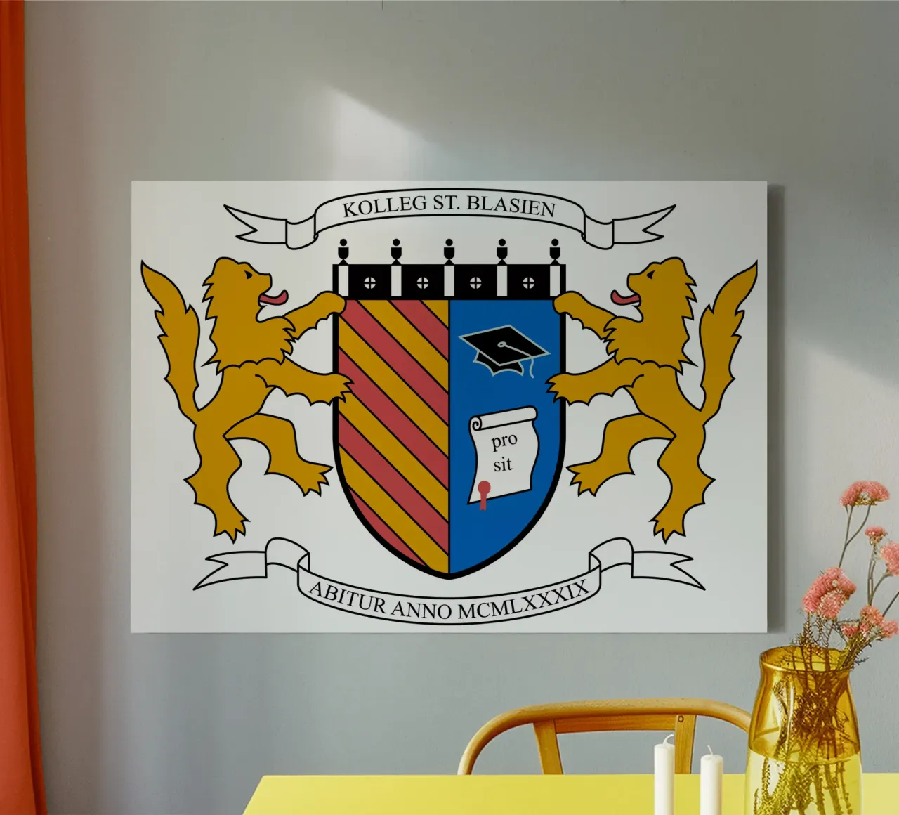 Abilogo (Original) canvas met Baklijst van Kolleg St. Blasien
