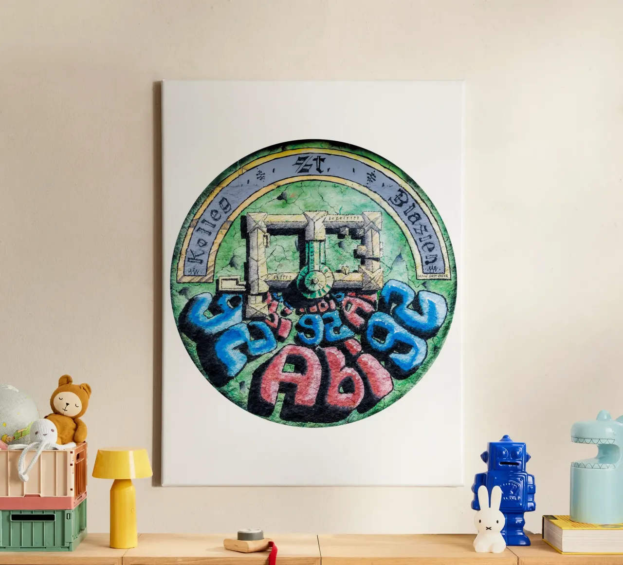 Abilogo 1992 (Original) canvas met Baklijst van Kolleg St. Blasien
