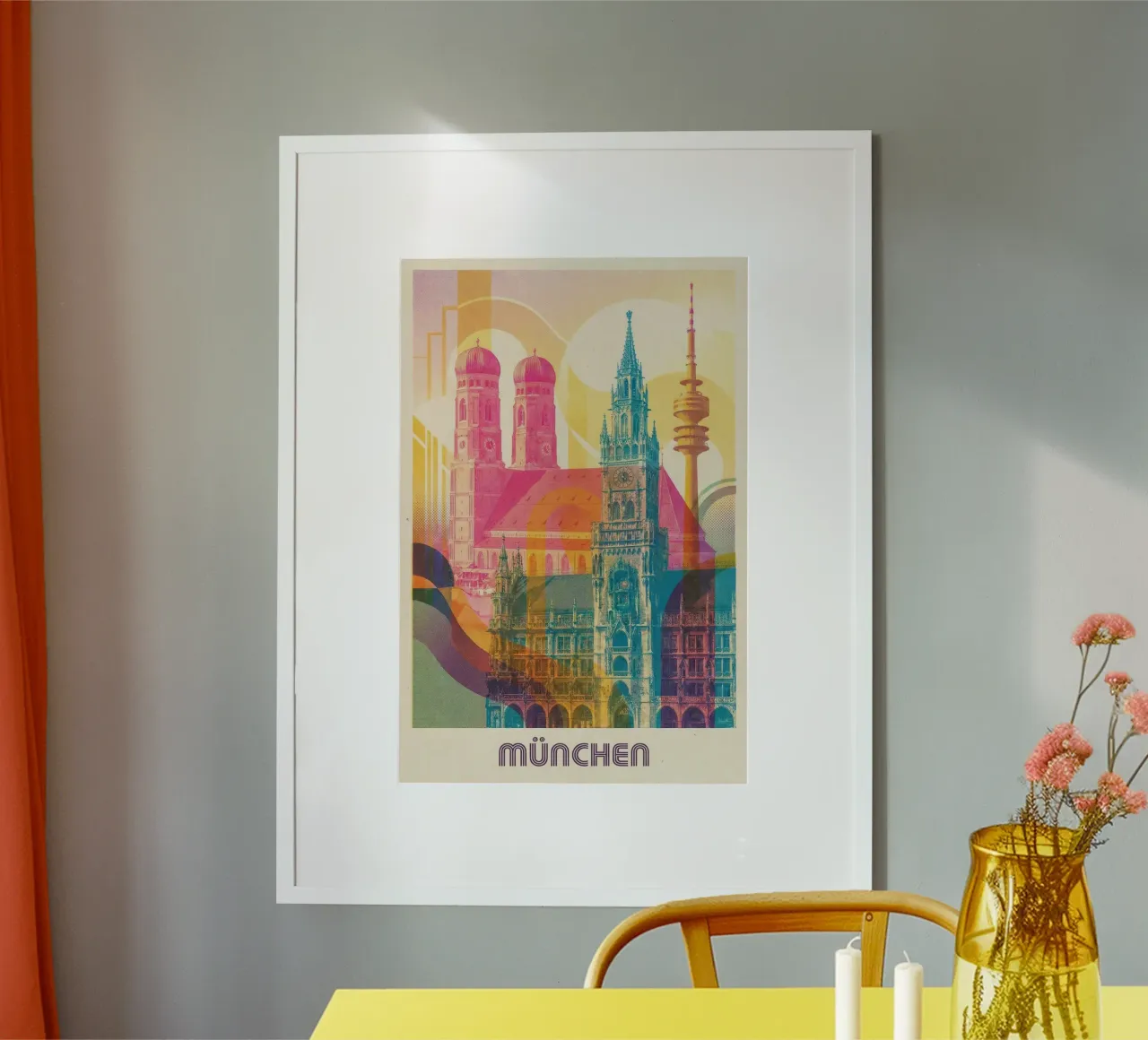 München Vintage Art Deco Poster Poster von CityPoster