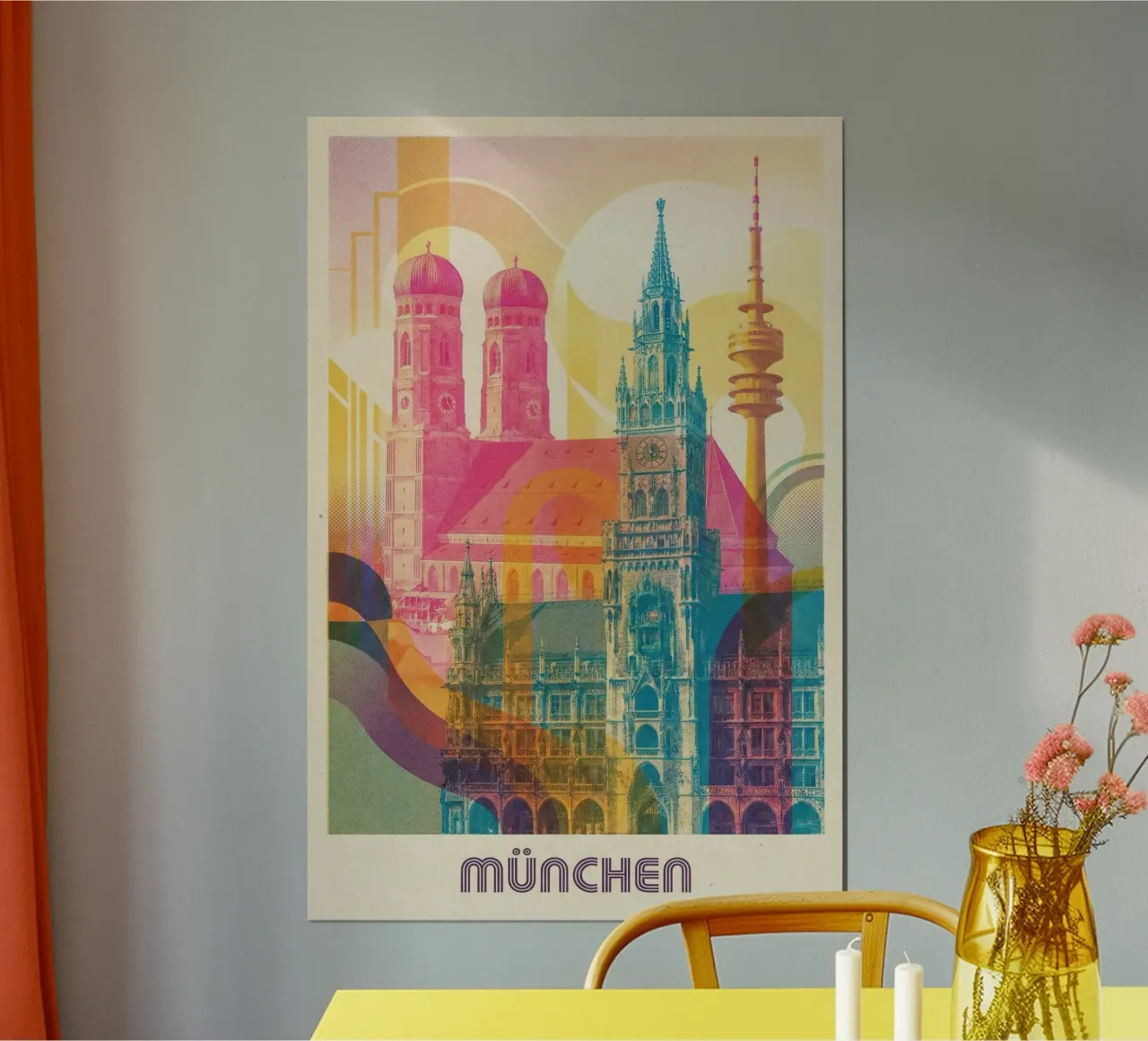 München Vintage Art Deco Poster Poster von CityPoster