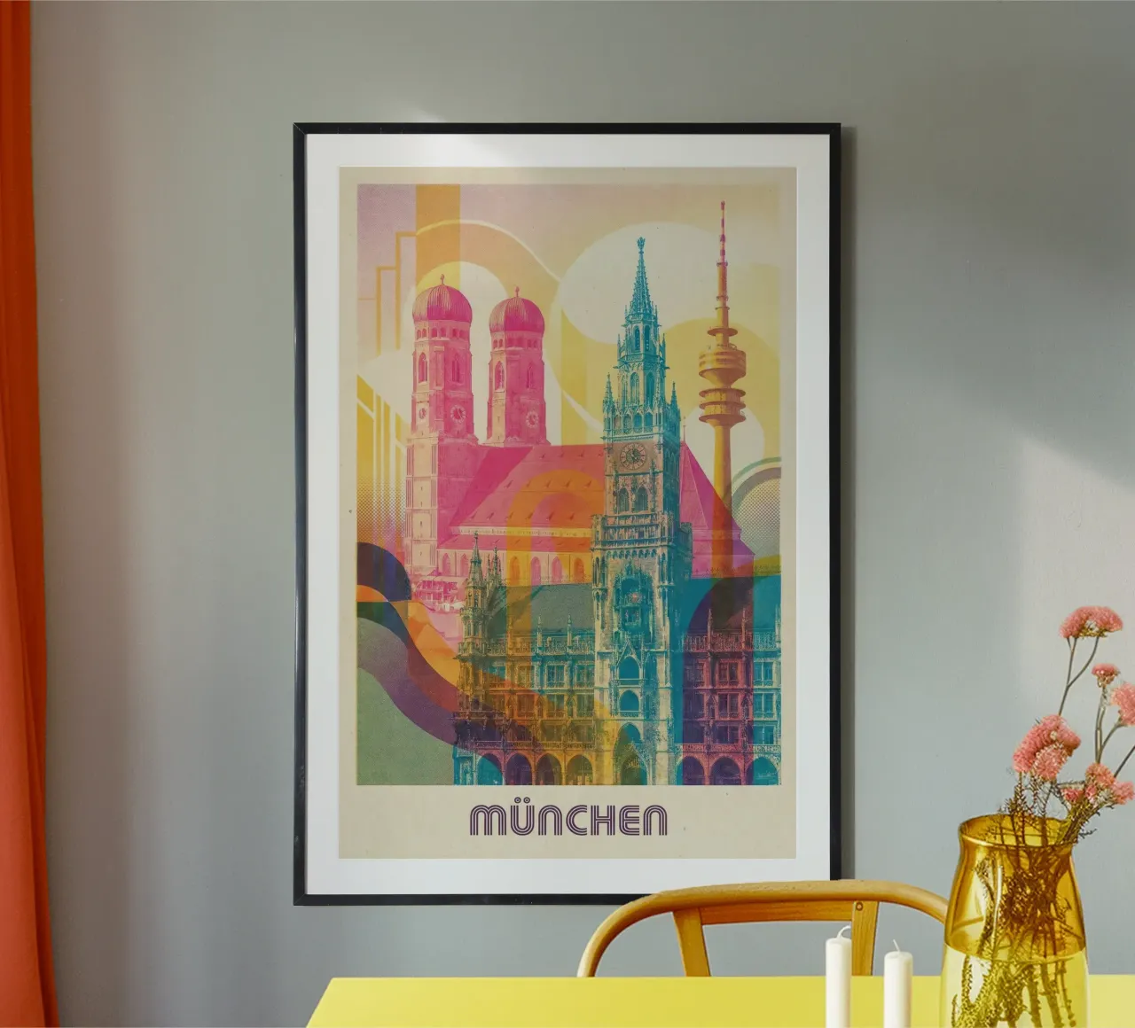 München Vintage Art Deco Poster Poster von CityPoster