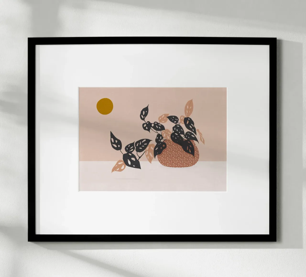 VI botanica: pianta della maschera di scimmia poster con telaio in alluminio da kookiepixel