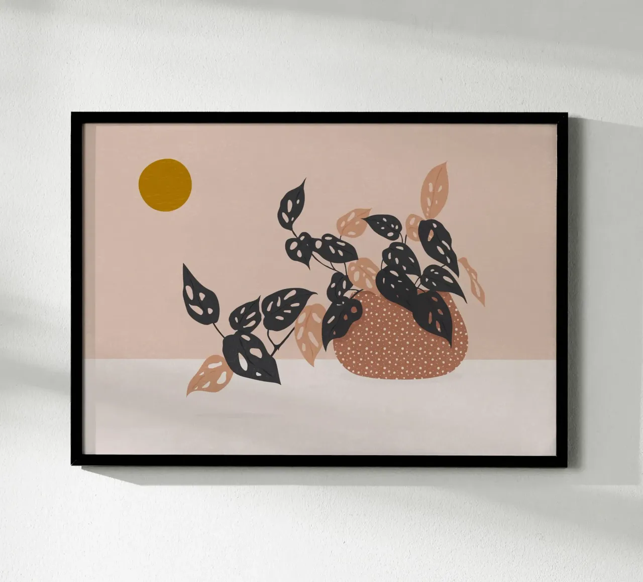 VI botanica: pianta della maschera di scimmia poster con telaio in alluminio da kookiepixel
