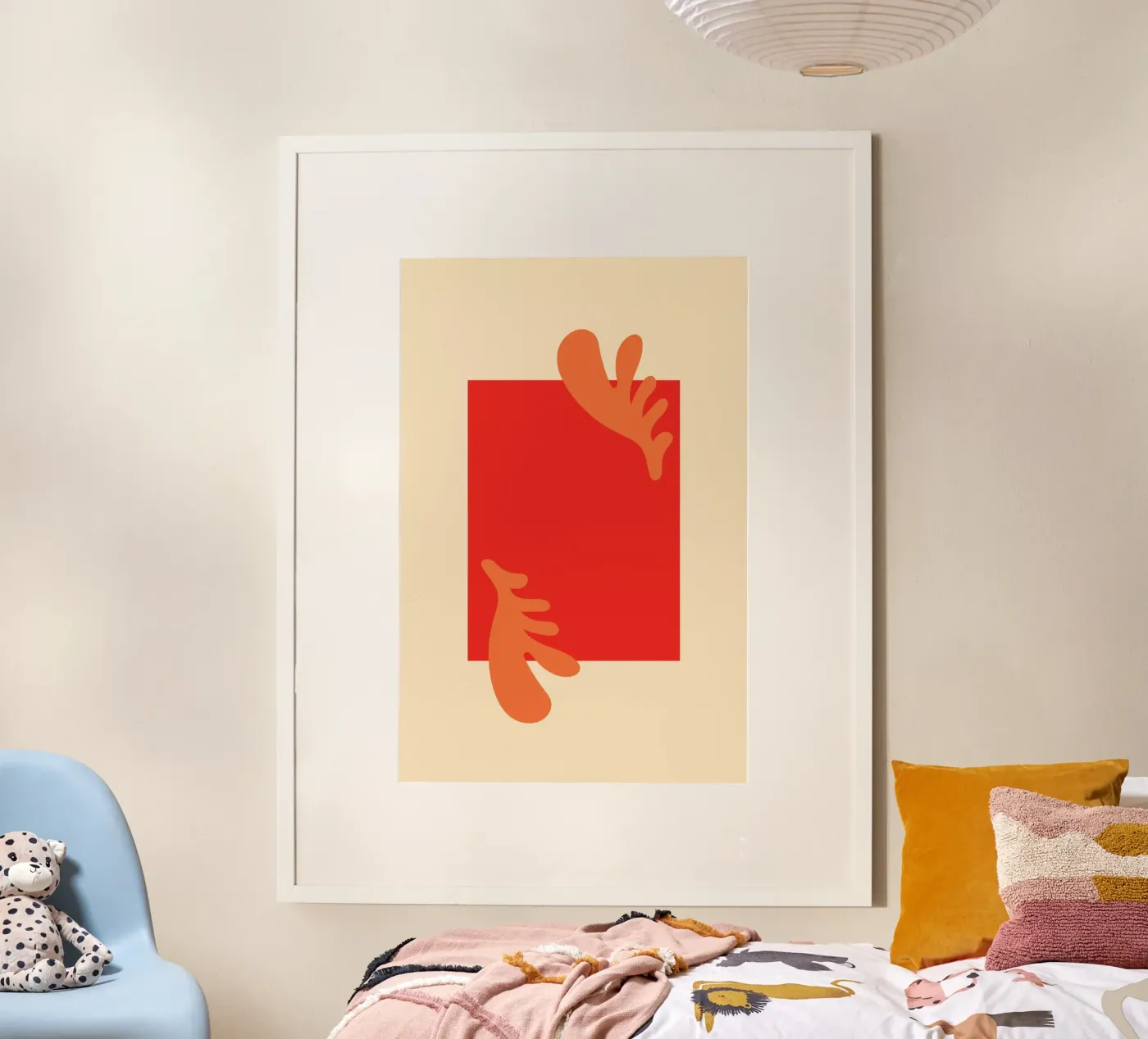 Leaf Classic Warm poster van Studio Fun Boy