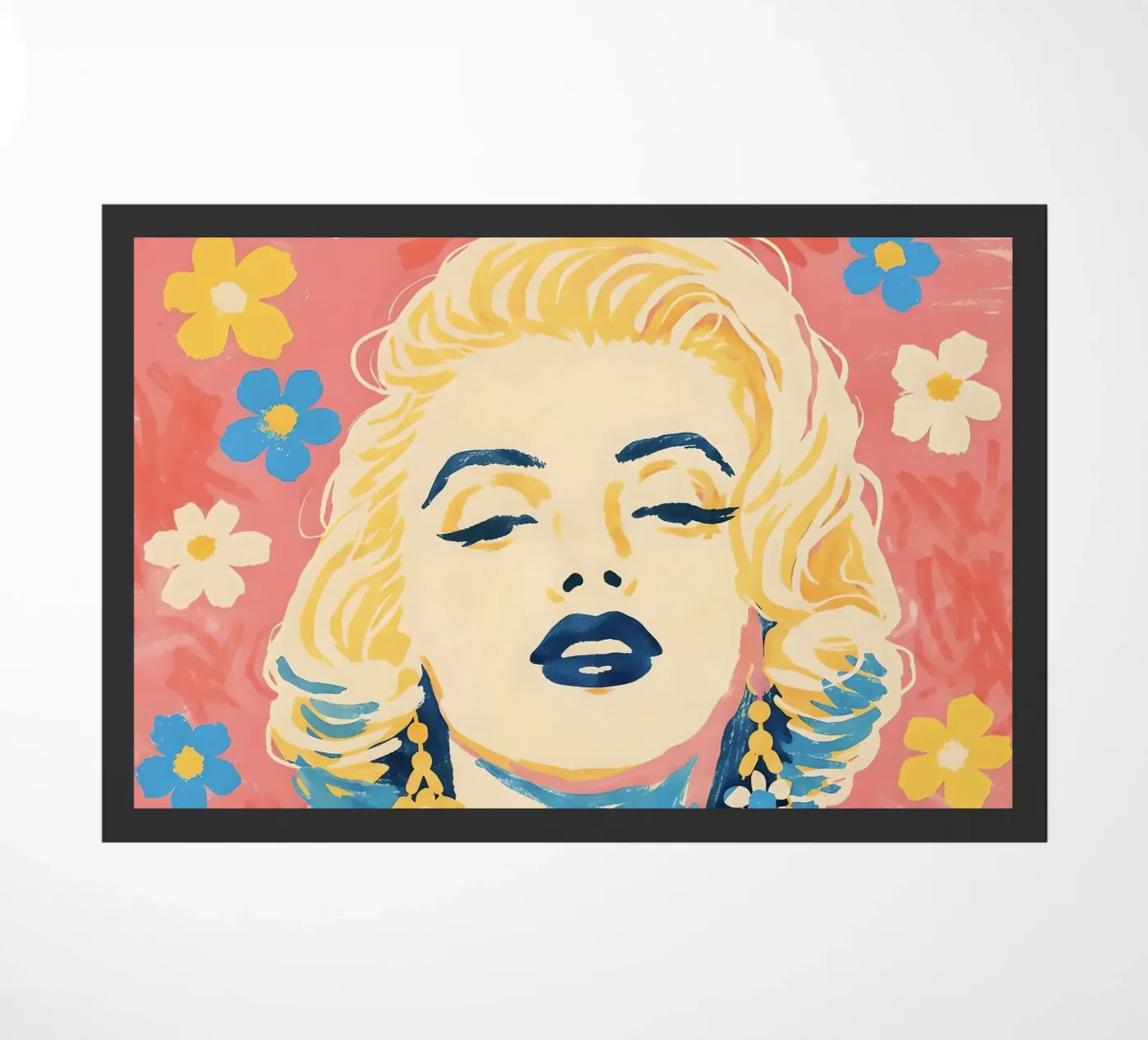RITRATTO FLOREALE DI MARILYN MONROE zerbino da ARTOMATIC