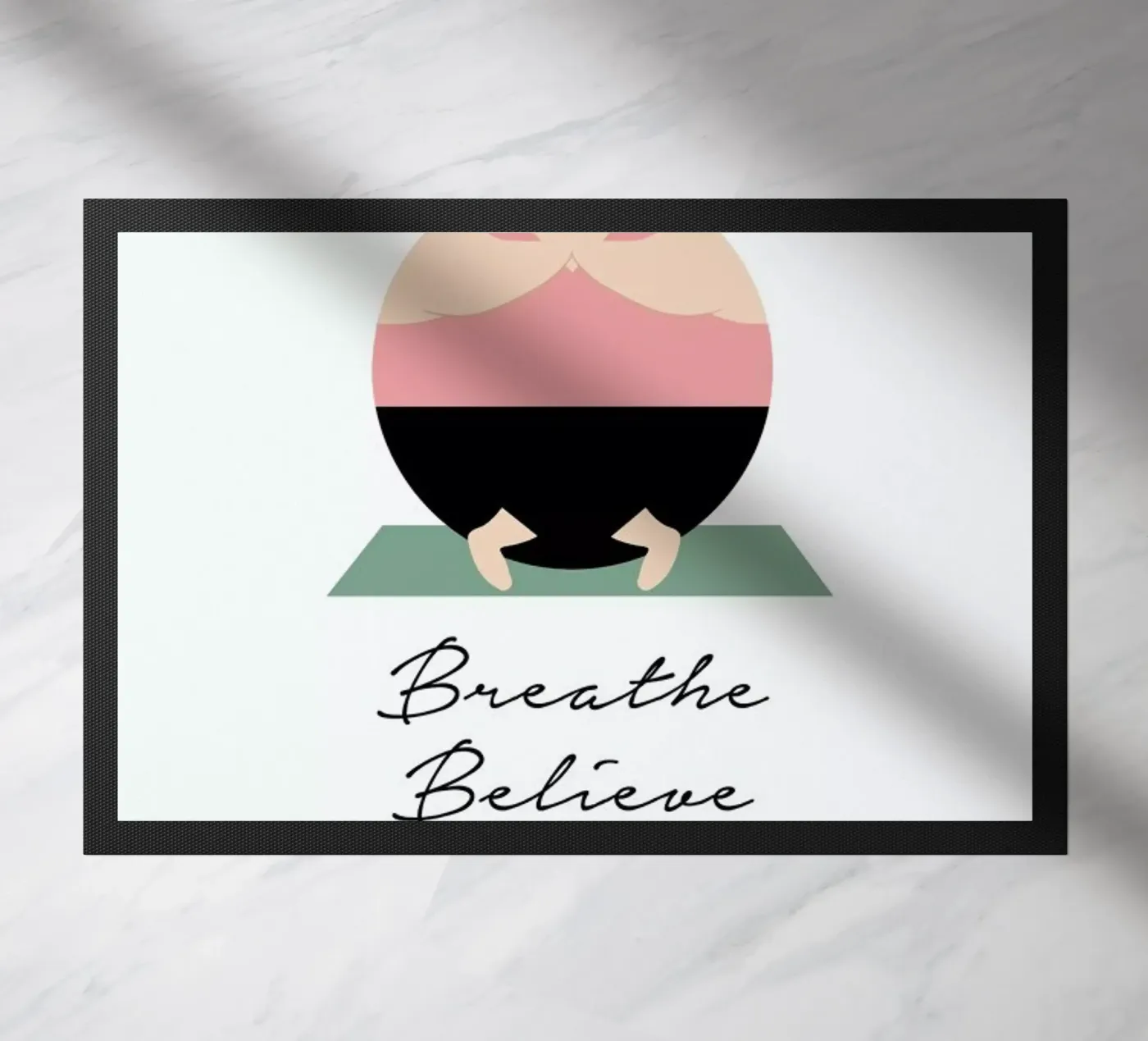 Yoga 2 doormat by Maria Kritzas