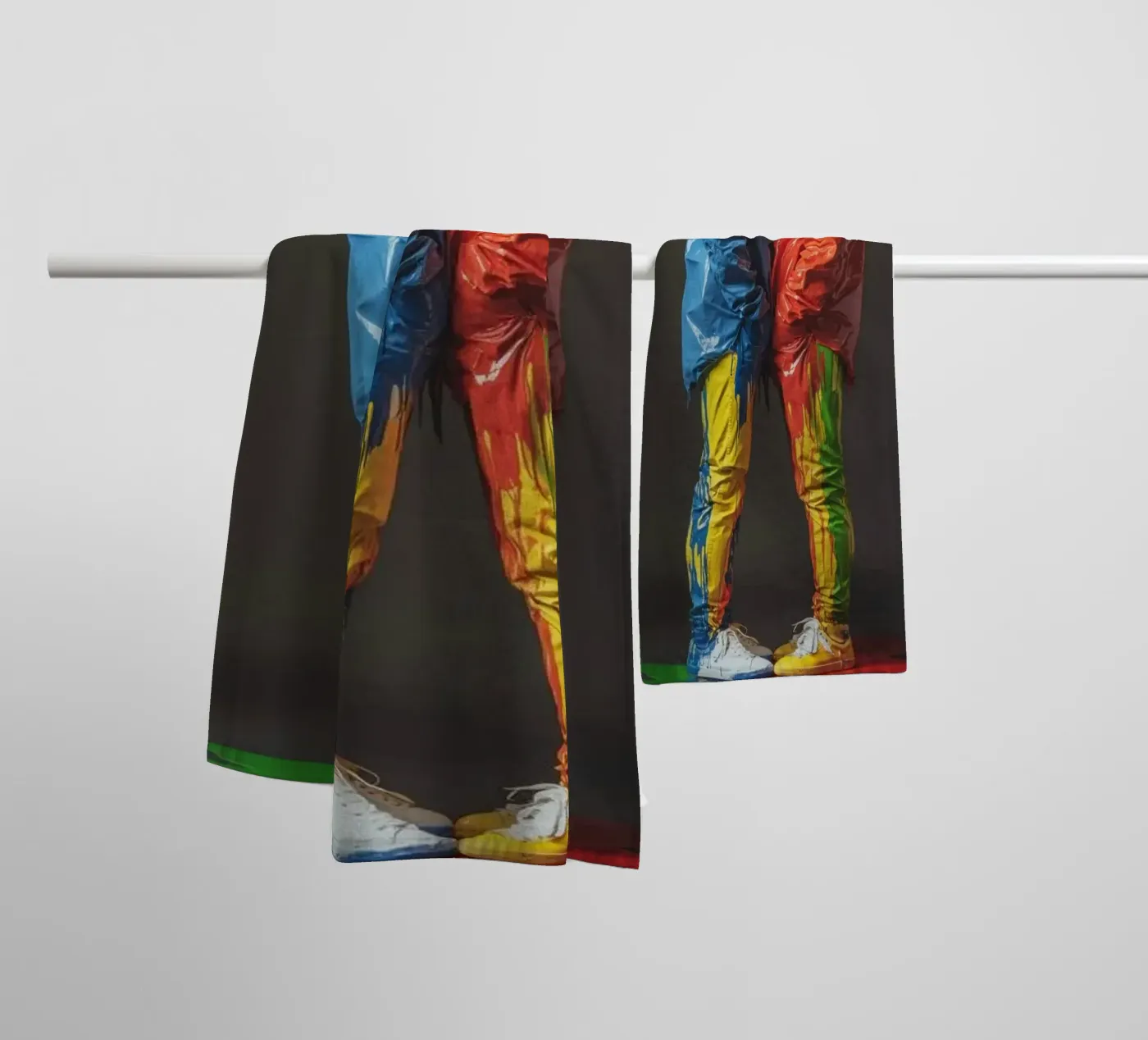 Painted towel by Art Unleashed