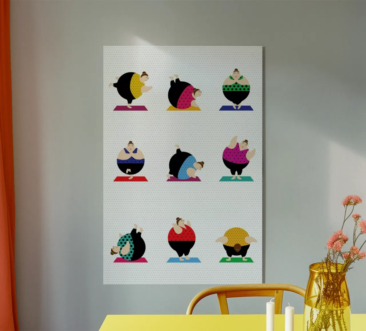 Yoginis Bright 2 plexiglass da Maria Kritzas