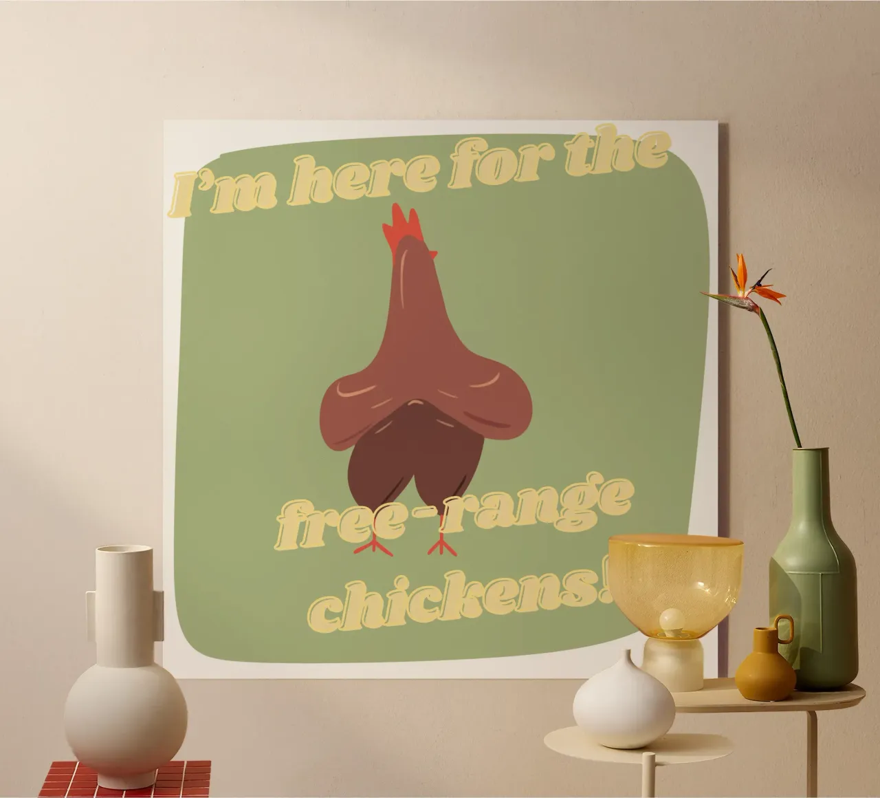 Free range chickens plexiglass da mariescolours