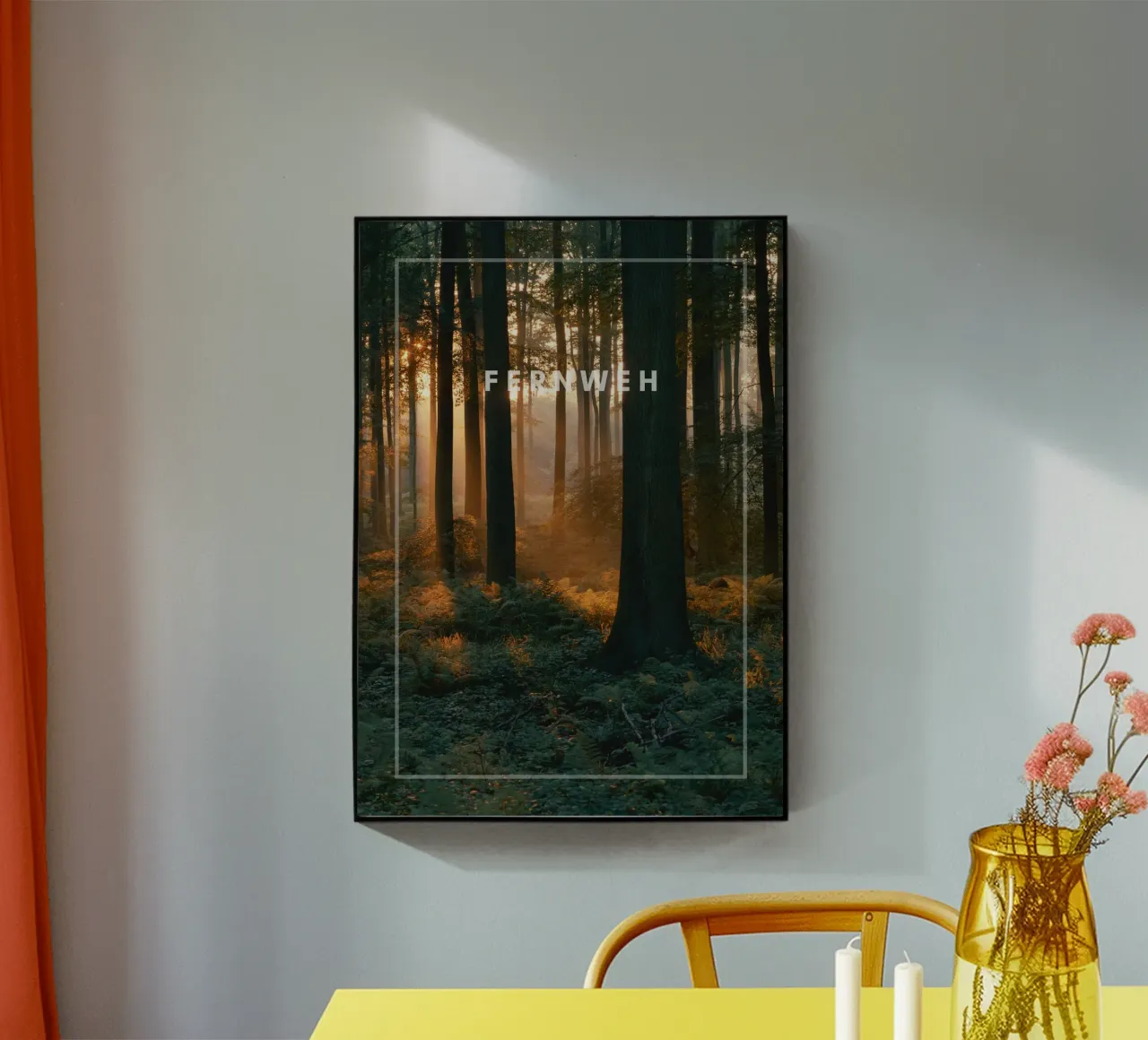 FERNWEH acryl van Daily Motivation