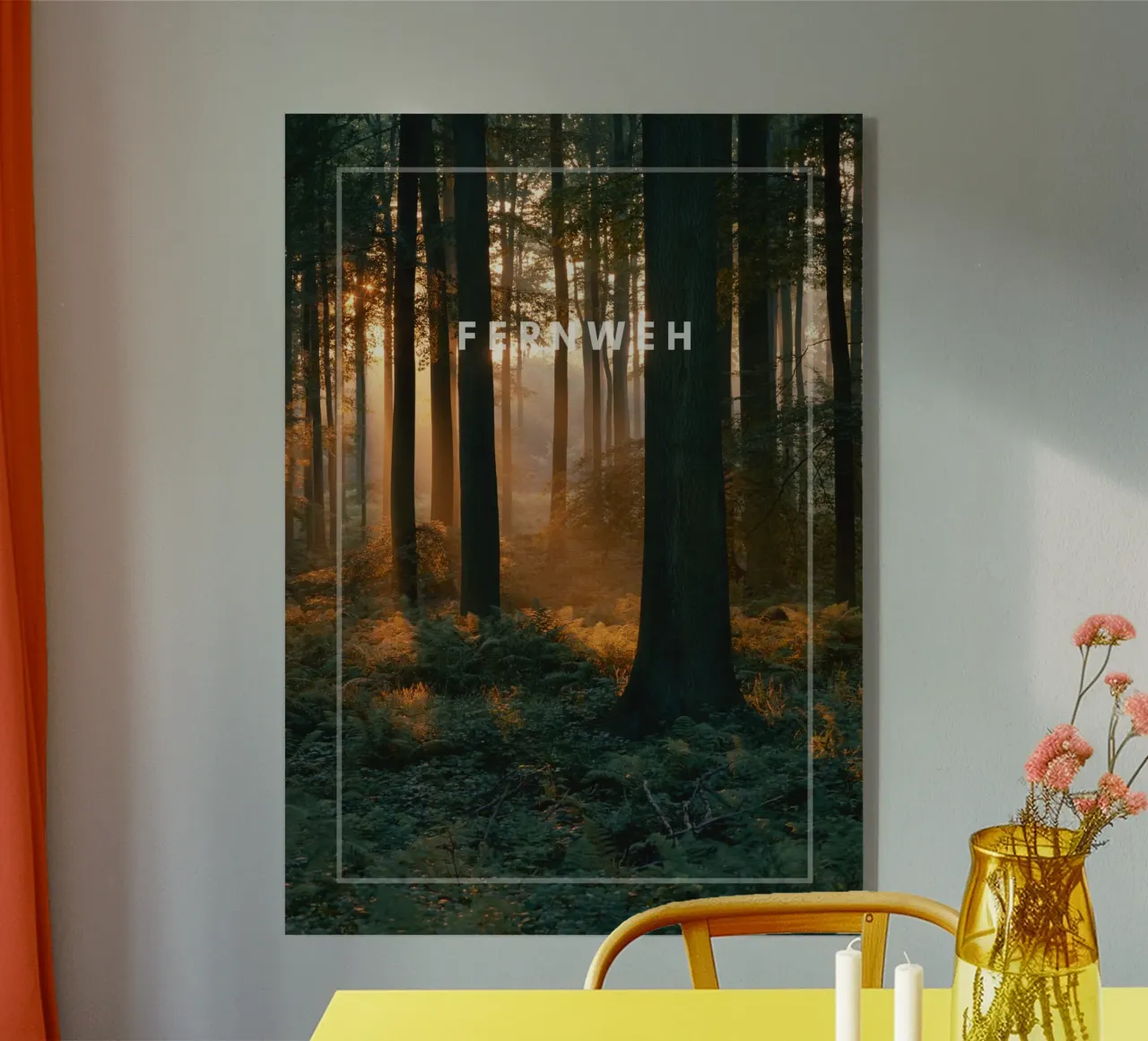 FERNWEH acryl van Daily Motivation