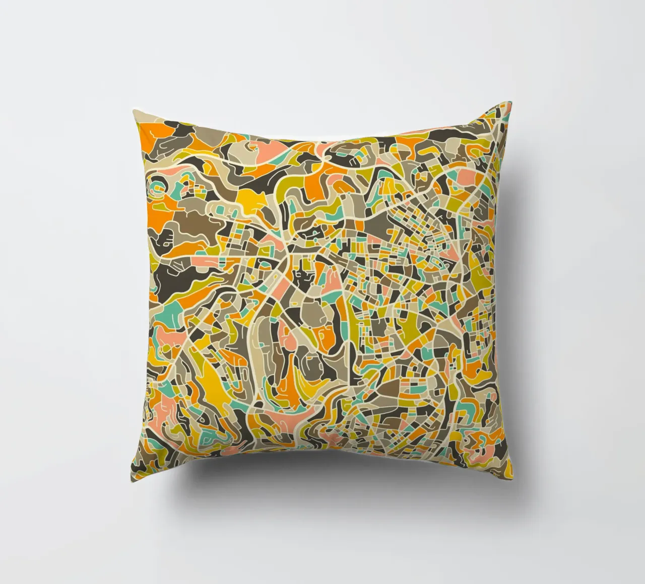 Mappa di Gerusalemme cuscino da Jazzberry Blue