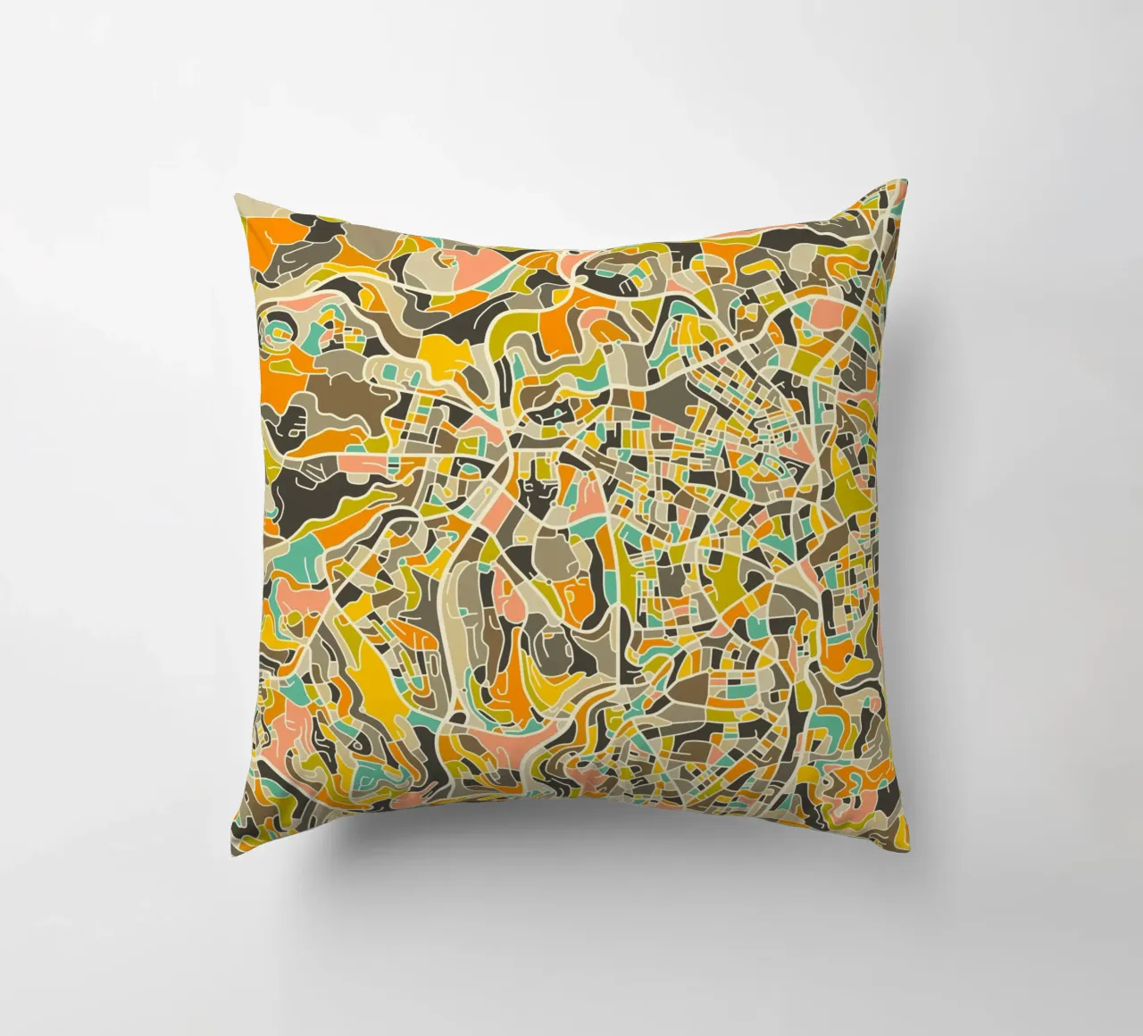 Mappa di Gerusalemme cuscino da Jazzberry Blue