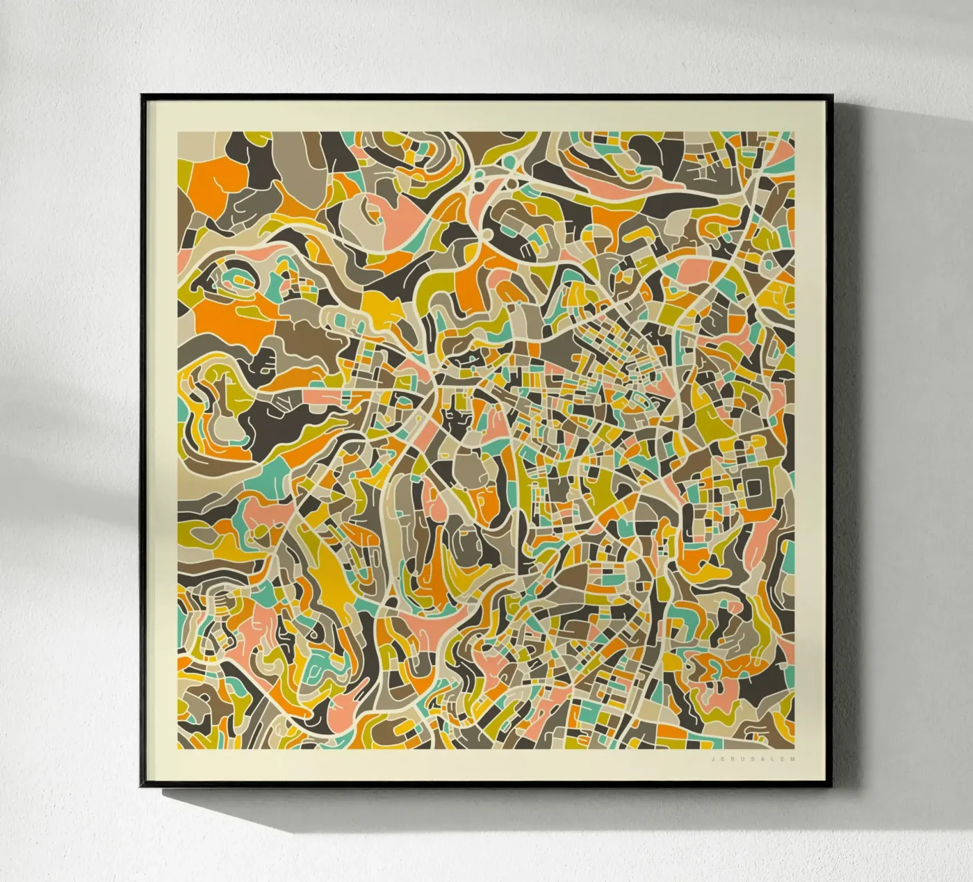 Mappa di Gerusalemme plexiglass da Jazzberry Blue