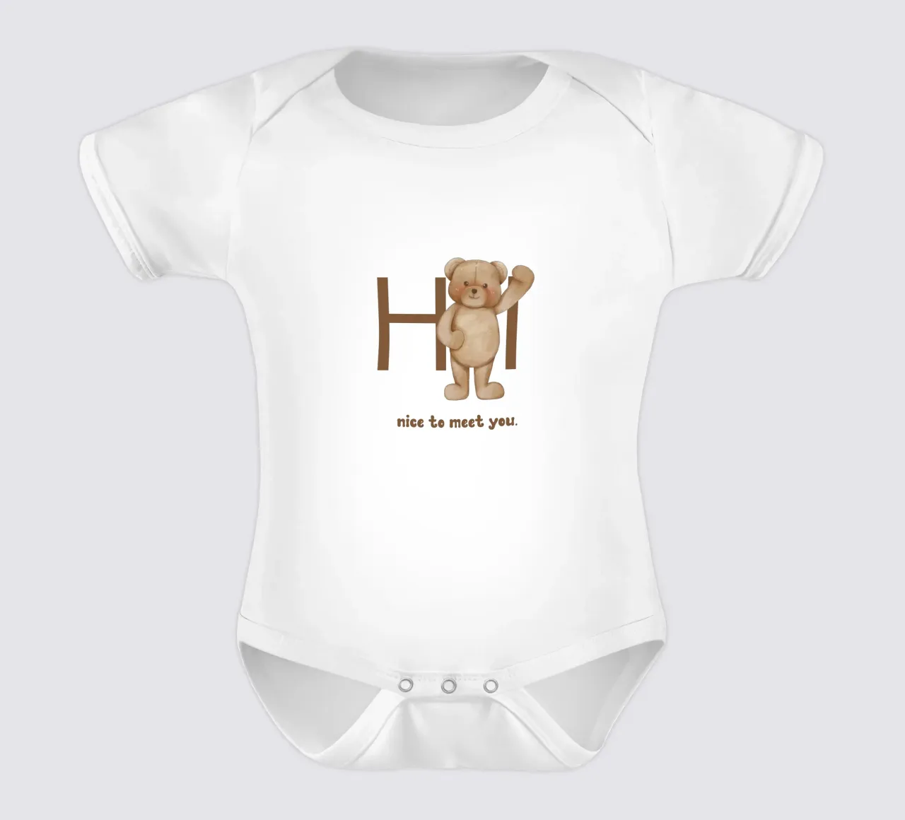 Abbracci dell'orso body neonato maniche corte da DesignArt