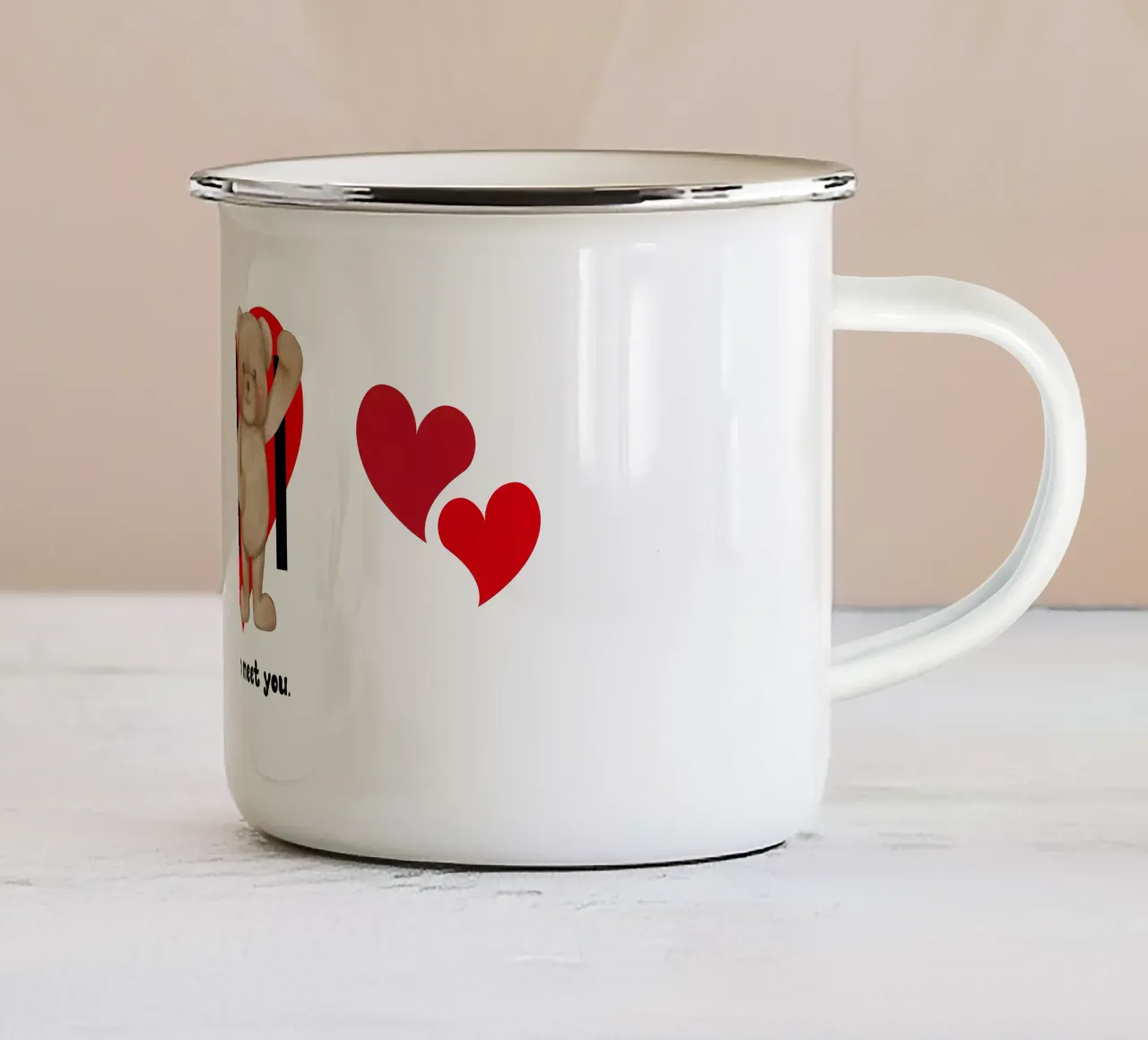 Abbracci dell'orso tazza in smalto da DesignArt