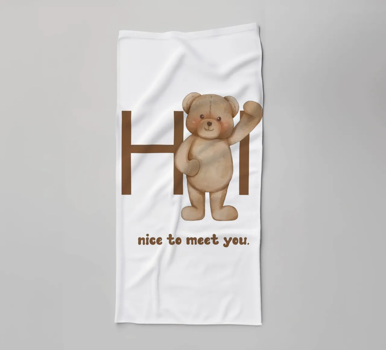 Abbracci dell'orso asciugamano da bagno da DesignArt