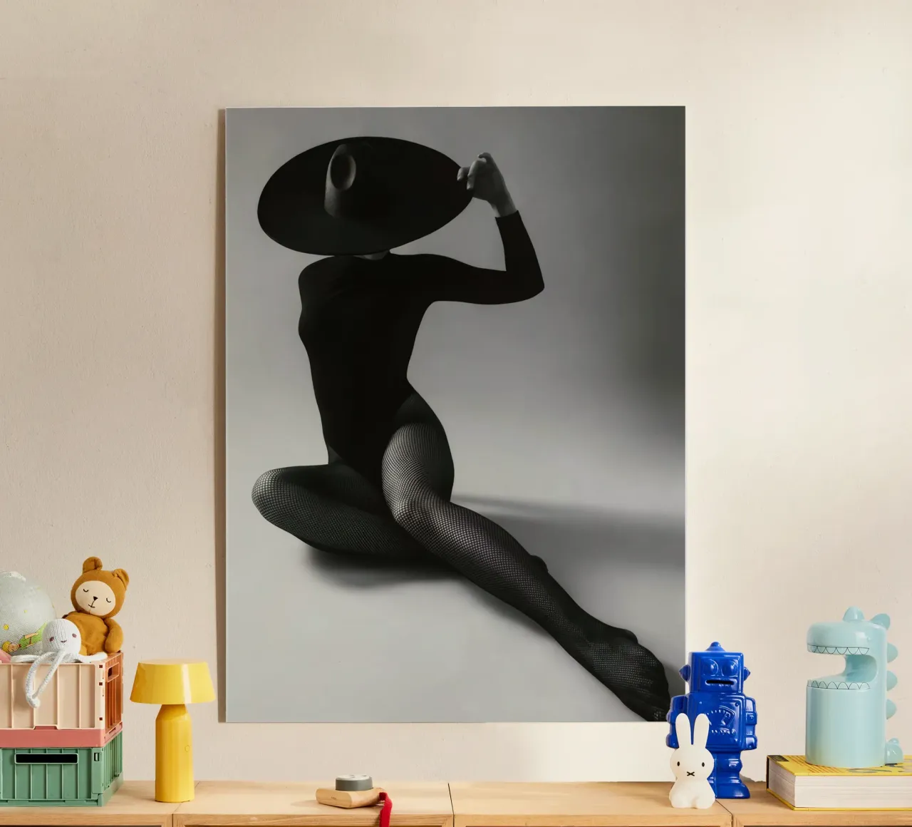 Donna audace plexiglass da memory in photograph